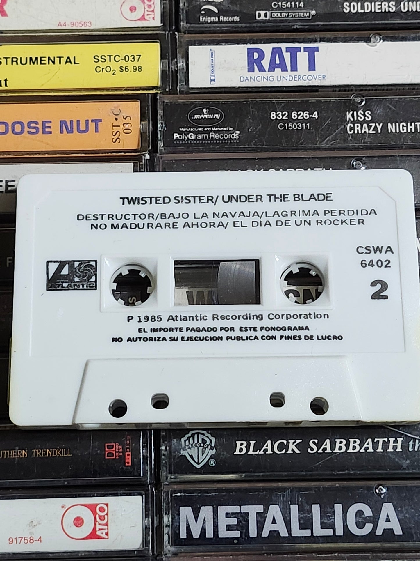Twisted Sister - Under the Blade - Cassette Tape Import Mexico Rare HTF OOP
