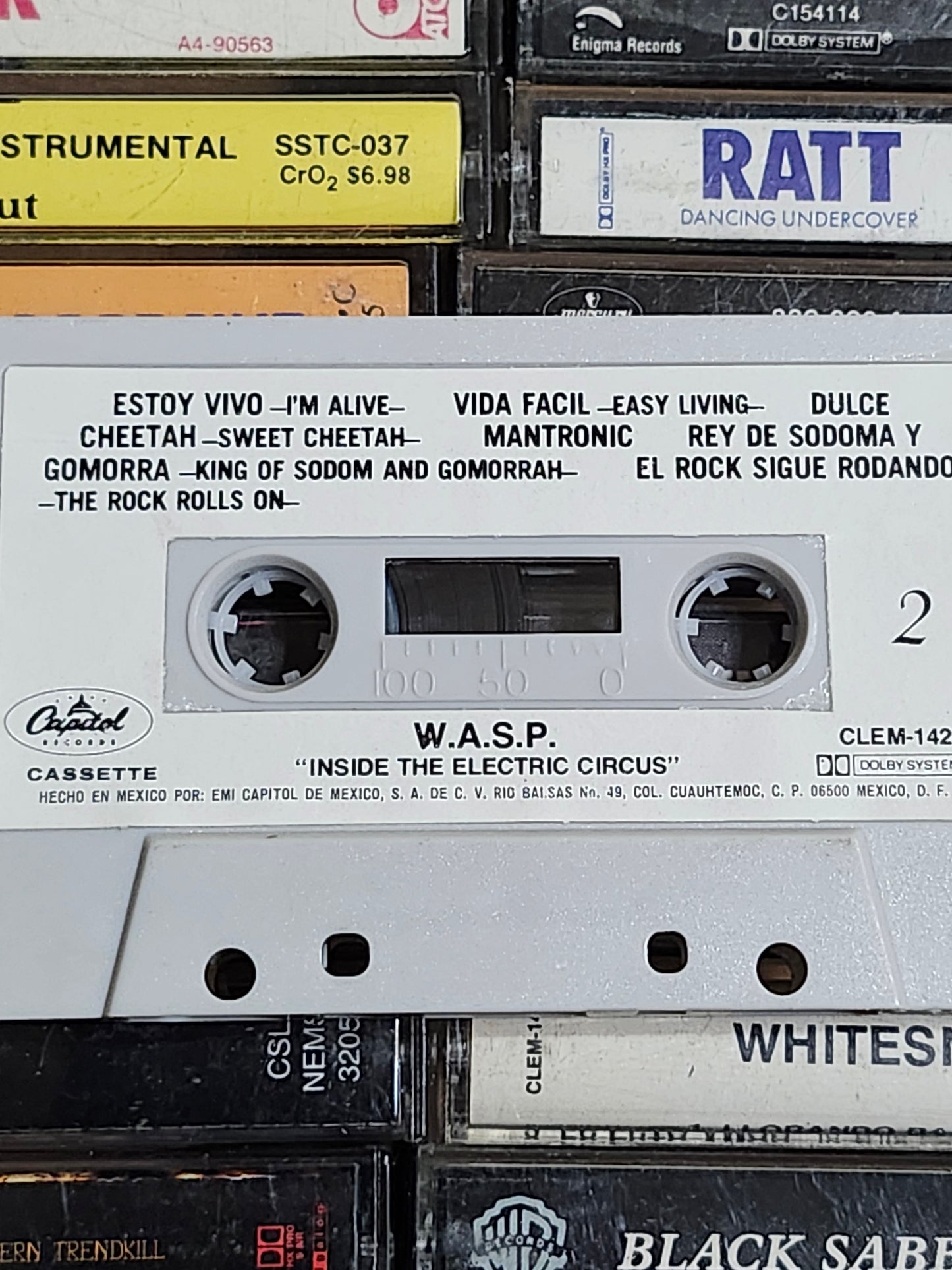 W.A.S.P. - Inside The Electric Circus Cassette Rare Import Mexico WASP OOP HTF