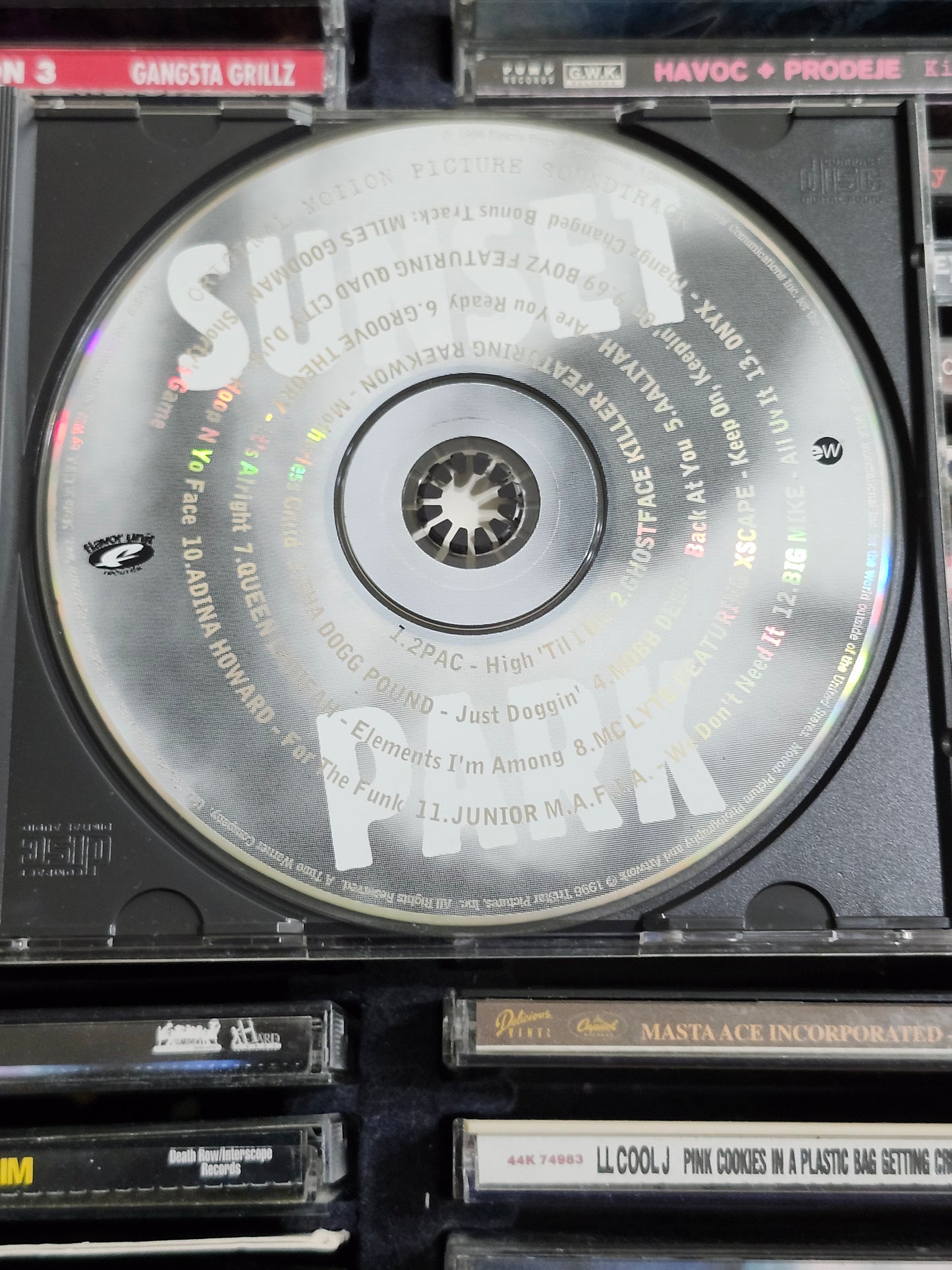 Sunset Park Soundtrack CD 2pac Mobb Deep Wu Tang Clan Aaliyah Queen Latifah Onyx
