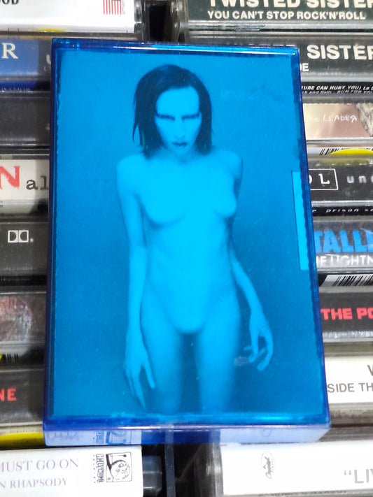 Marilyn Manson Mechanical Animals Cassette Tape Blue Case Rare HTF OOP