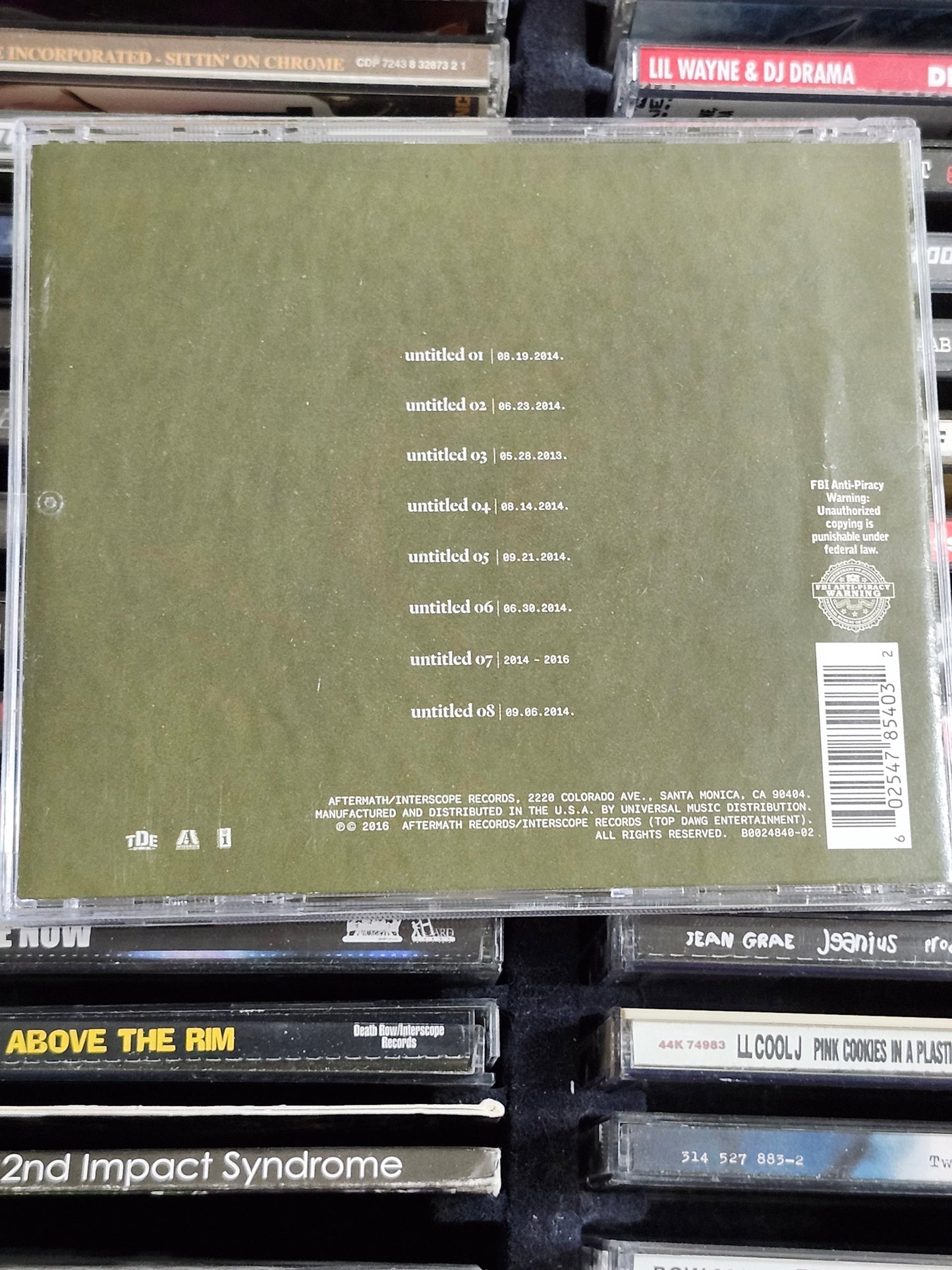 Kendrick Lamar - untitled unmastered CD