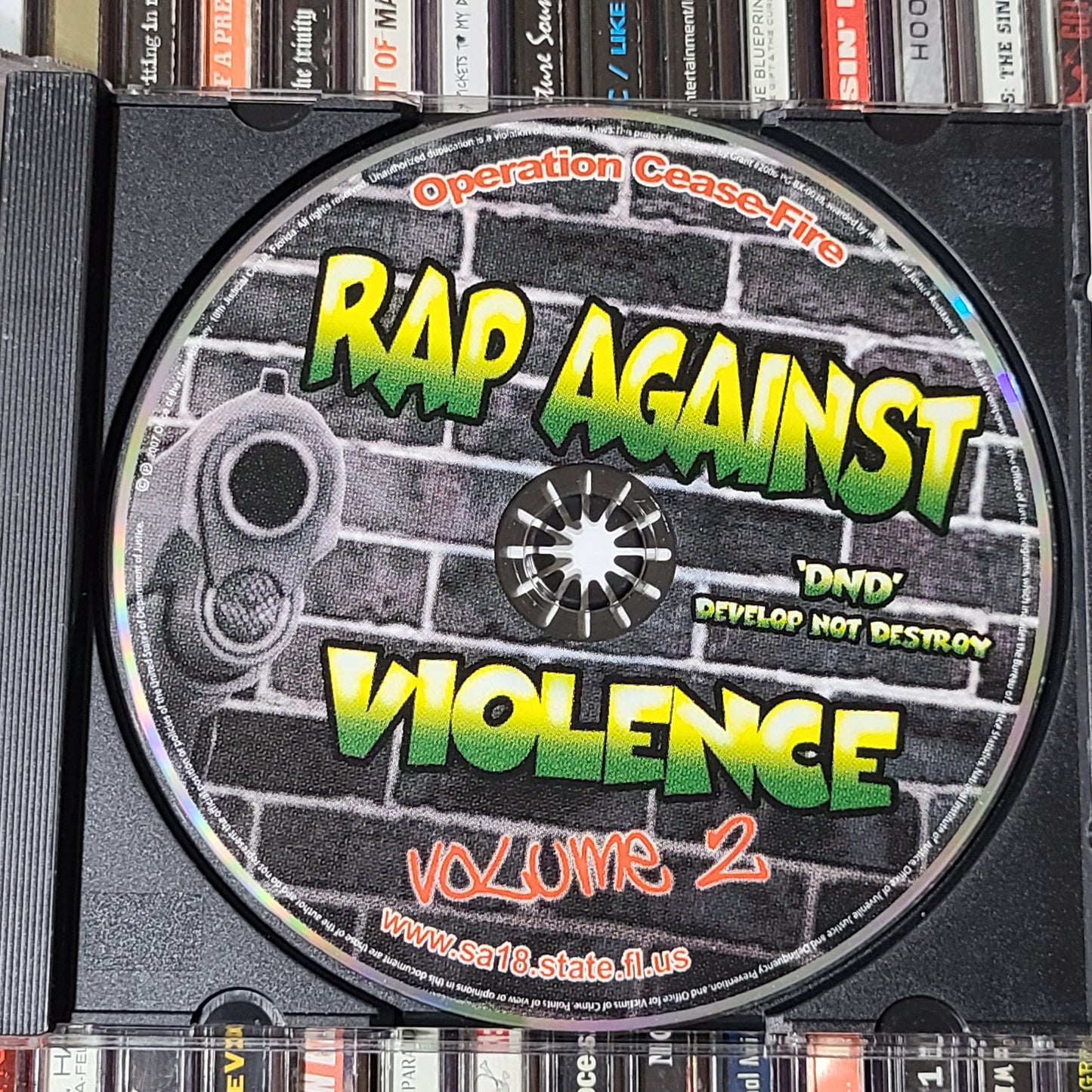 Rap Against Violence Vol 2  CD Florida 2007 Rare HTF OOP Department Of Justice
