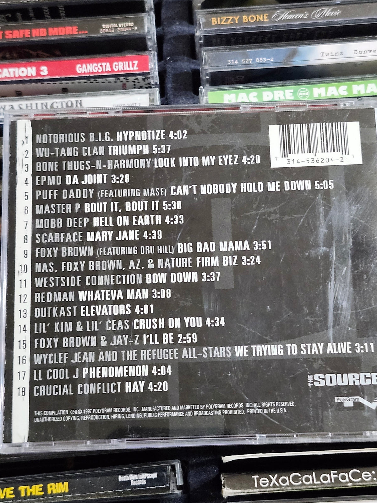 Source Presents: Hip Hop Hits Vol 1 CD Notorious BIG Puff Daddy LL Cool J