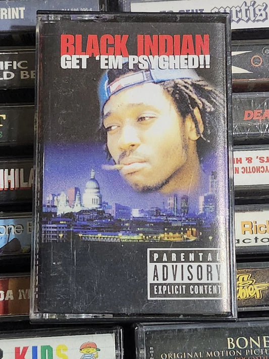 Black Indian - Get 'Em Psyched Cassette Rare HTF OOP