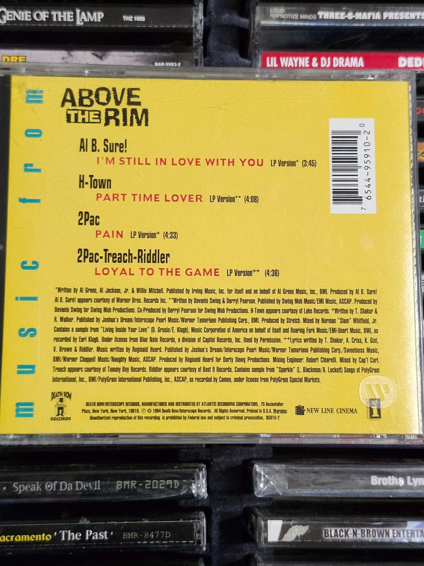 Music From Above The Rim CD Soundtrack H-Town Treach Al B Sure Rare HTF OOP