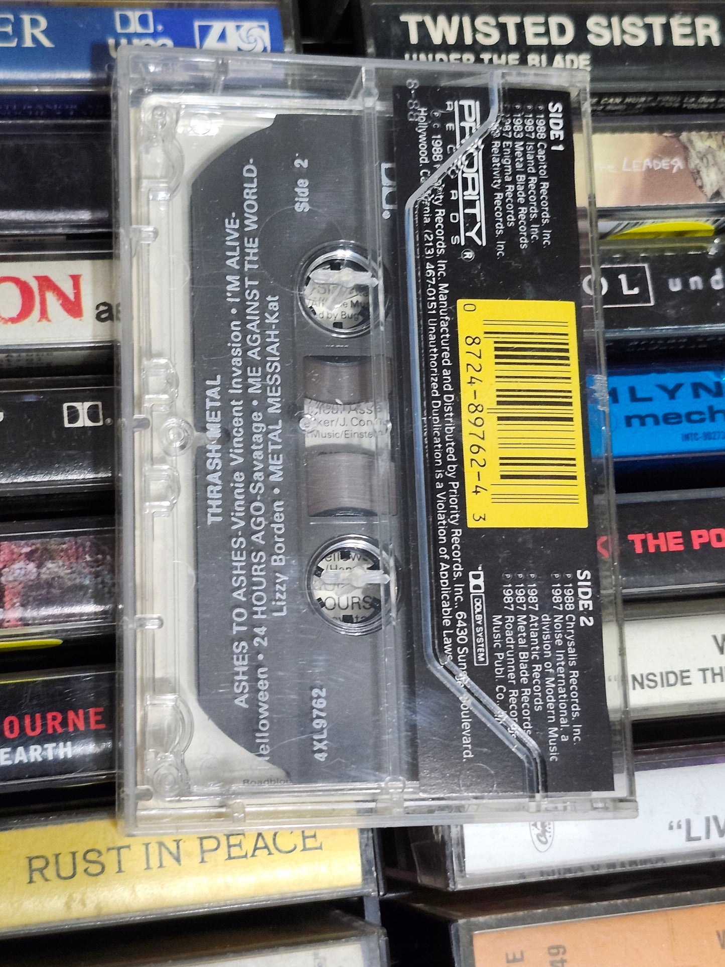 Thrash Metal Compilation Cassette Megadeth Anthrax Slayer
