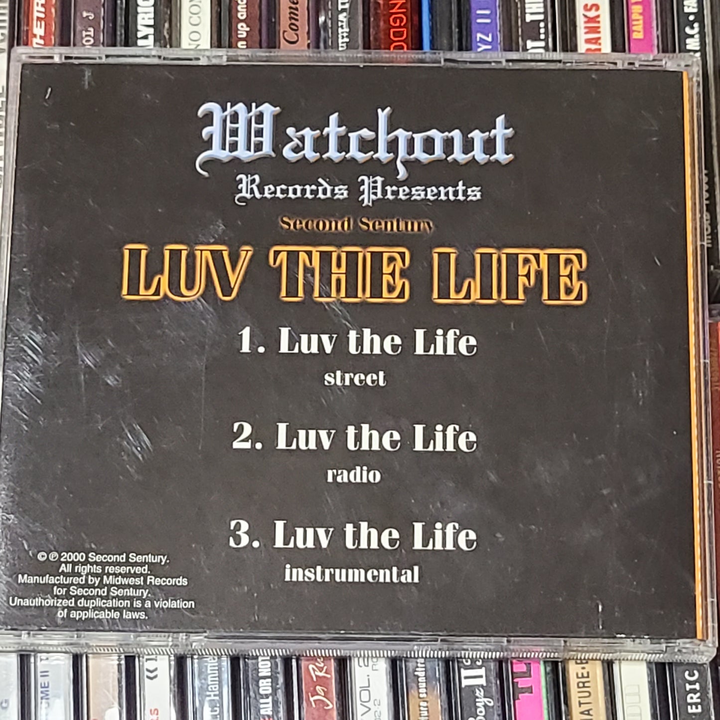 Watchout Records Second Sentury Luv The Life CD Single Rare HTF OOP
