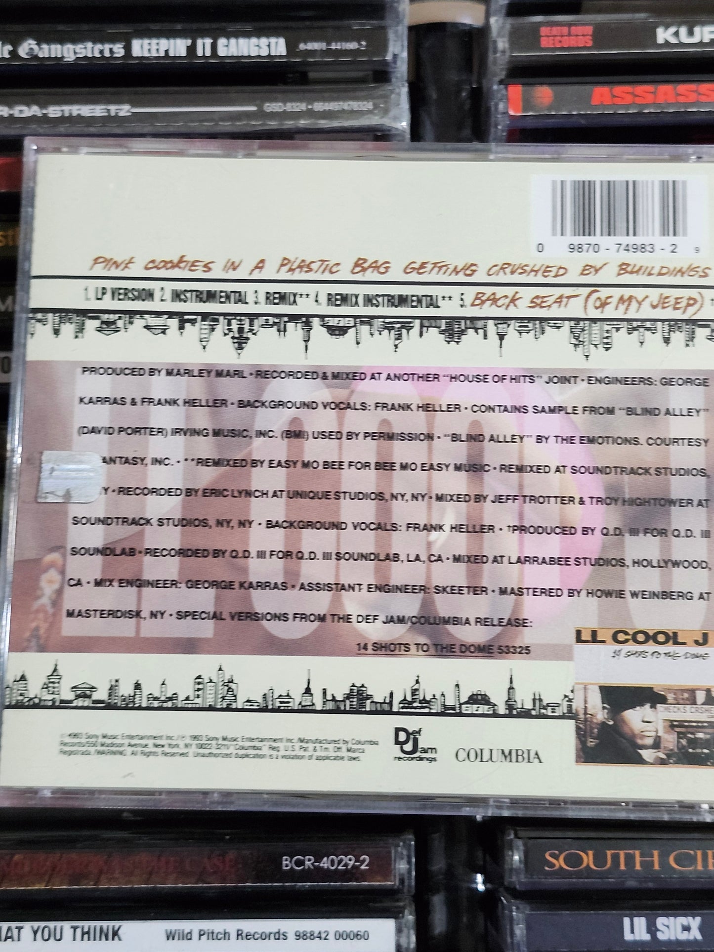 LL Cool J Back Seat of My Jeep CD Pink Cookies Single Rare HTF OOP