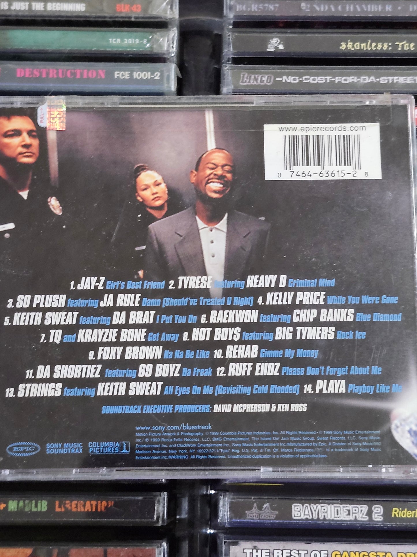Blue Streak Soundtrack CD Jay-Z Raekwon Ja Rule Da Brat TQ Krayzie Bone