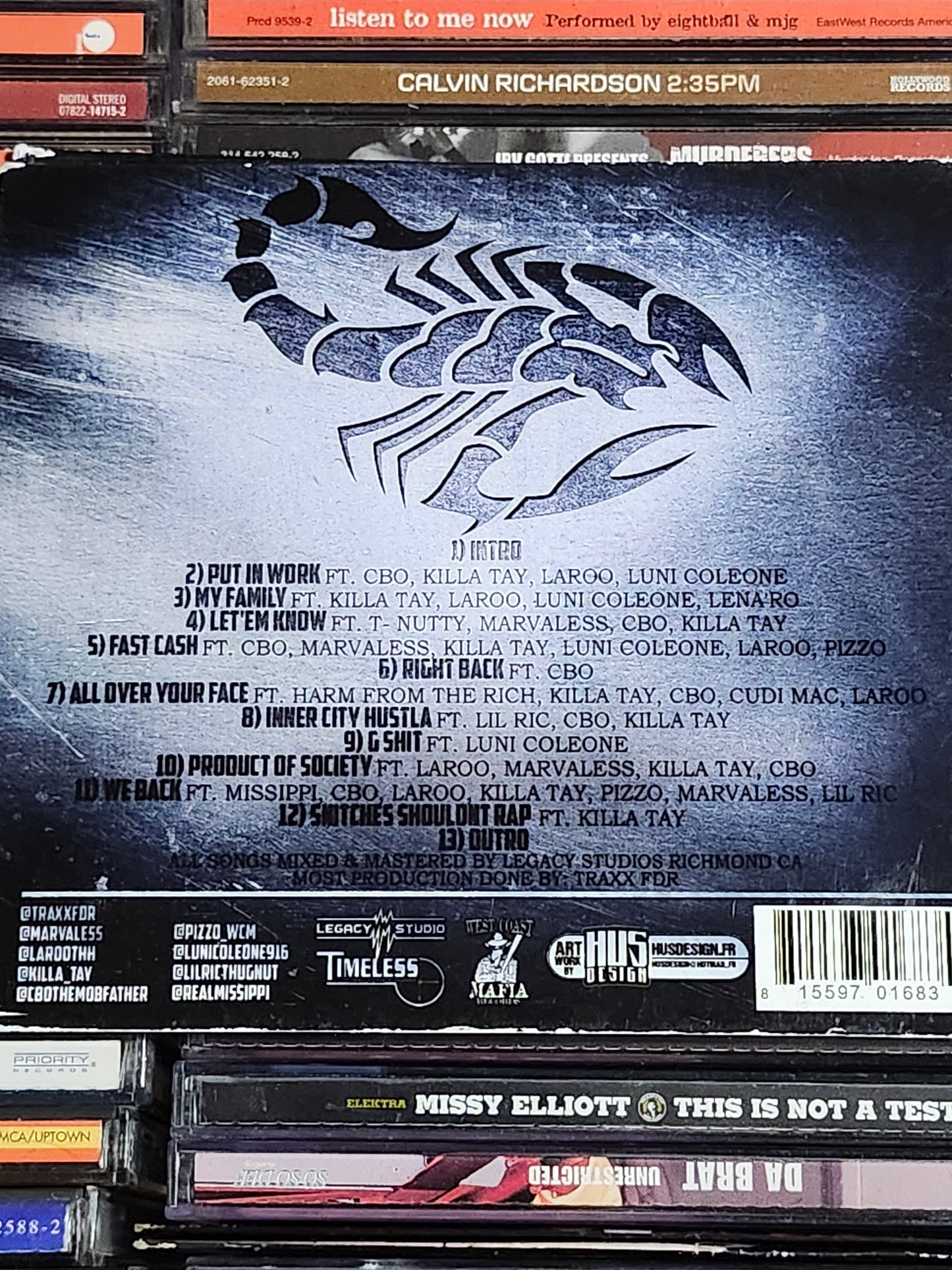 AWOL Mafia Royalty 2K14 CD C-Bo Killa Tay Luni Coleone Marvaless Norcal Rap