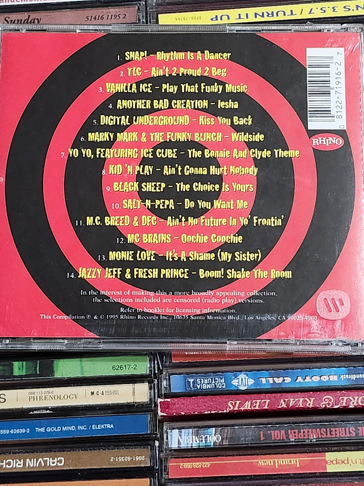 What's Up Rap Hits Of The 90s CD Rare HTF OOP Ice Cube Kid N Play TLC MC Breed