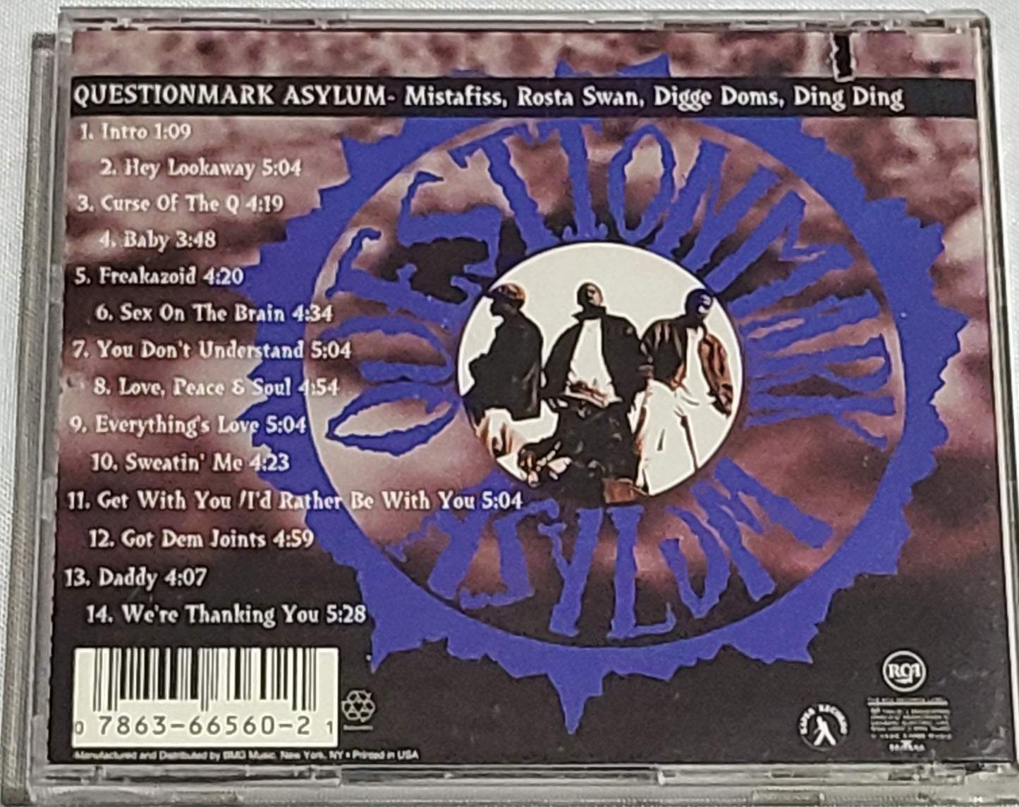 Question Mark Asylum CD HTF OOP Mistafiss Rosta Swan Digge Doms Ding Ding Rap