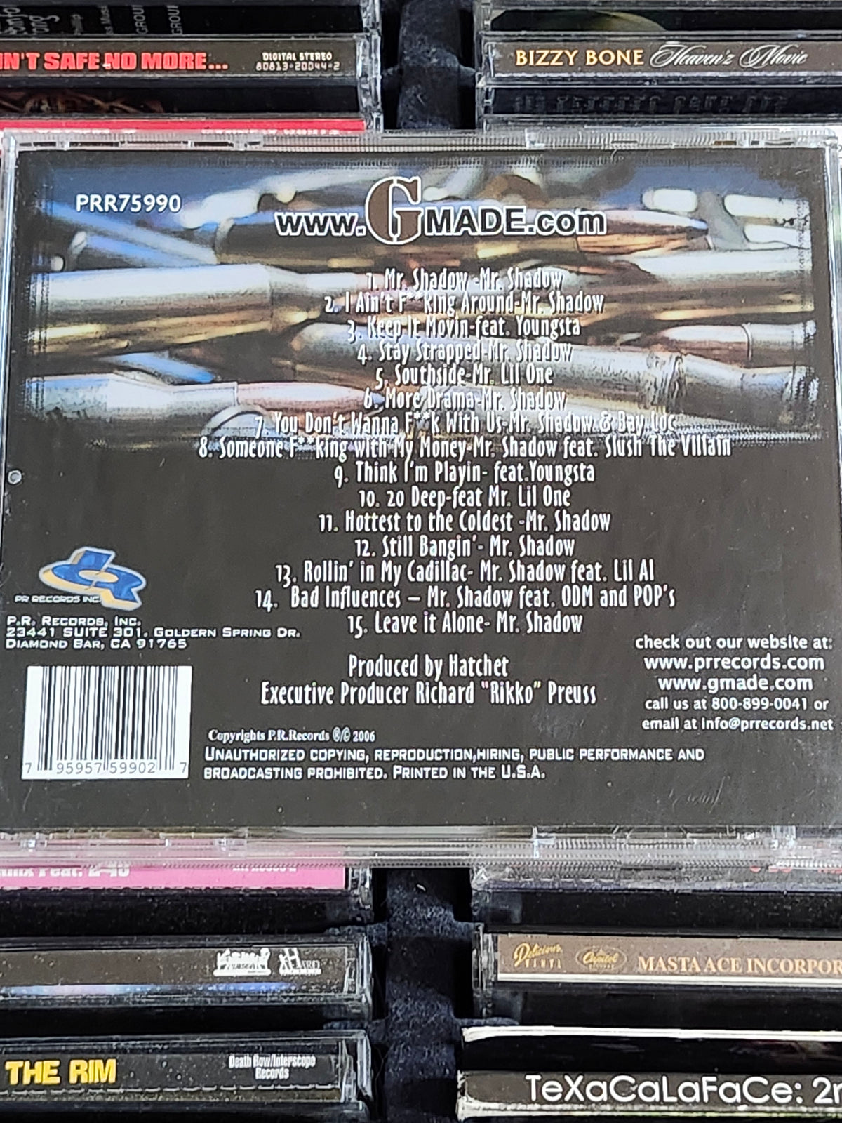 Mr. Shadow - Gang Files CD Rare HTF OOP Chicano San Diego