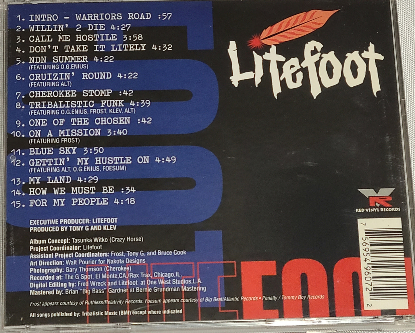 LiteFoot Good Day To Die CD HTF OOP Rare Oklahoma Lite Foot