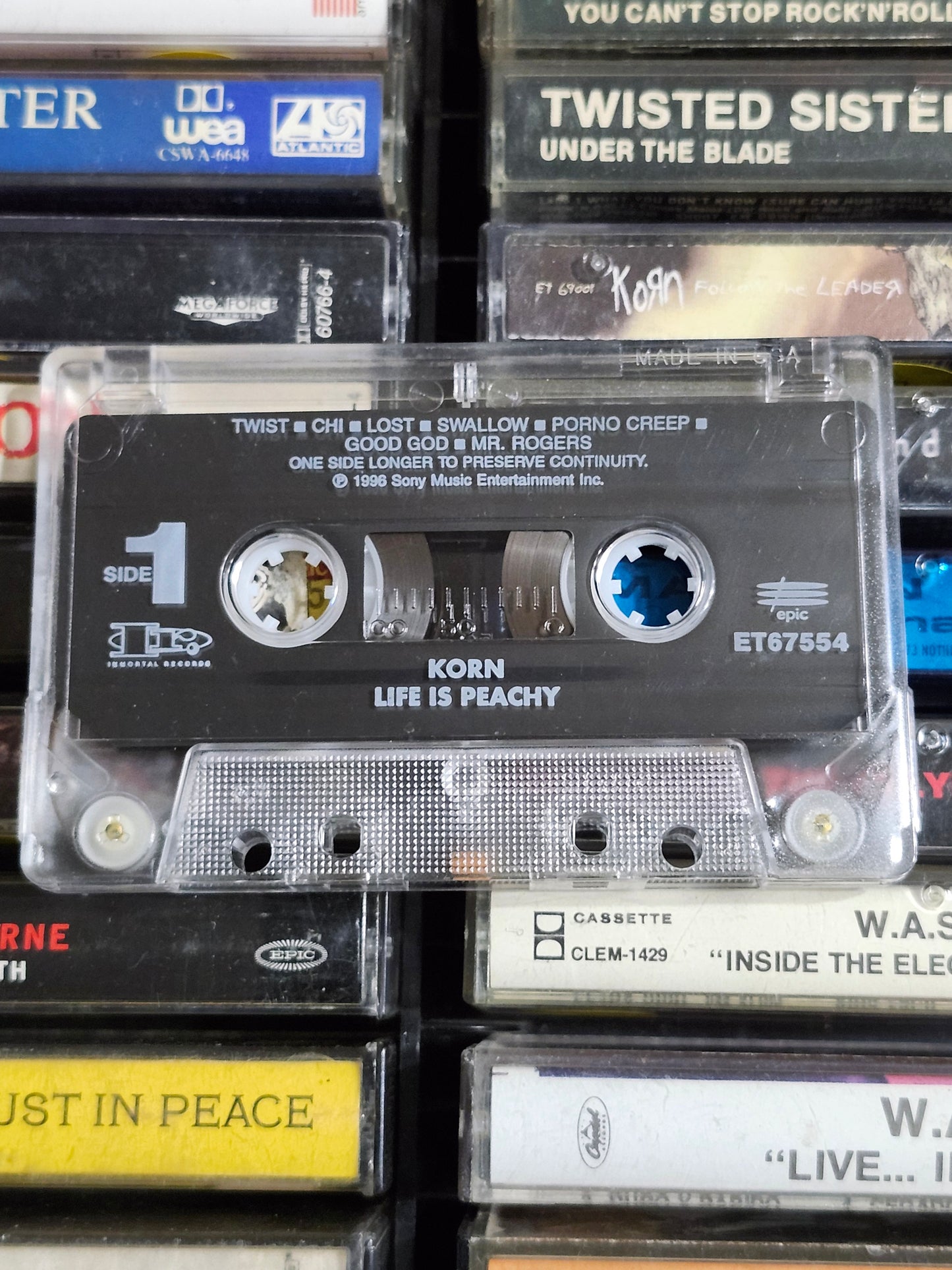 Korn Life Is Peachy Cassette Tape Nu Metal Rare OOP HTF