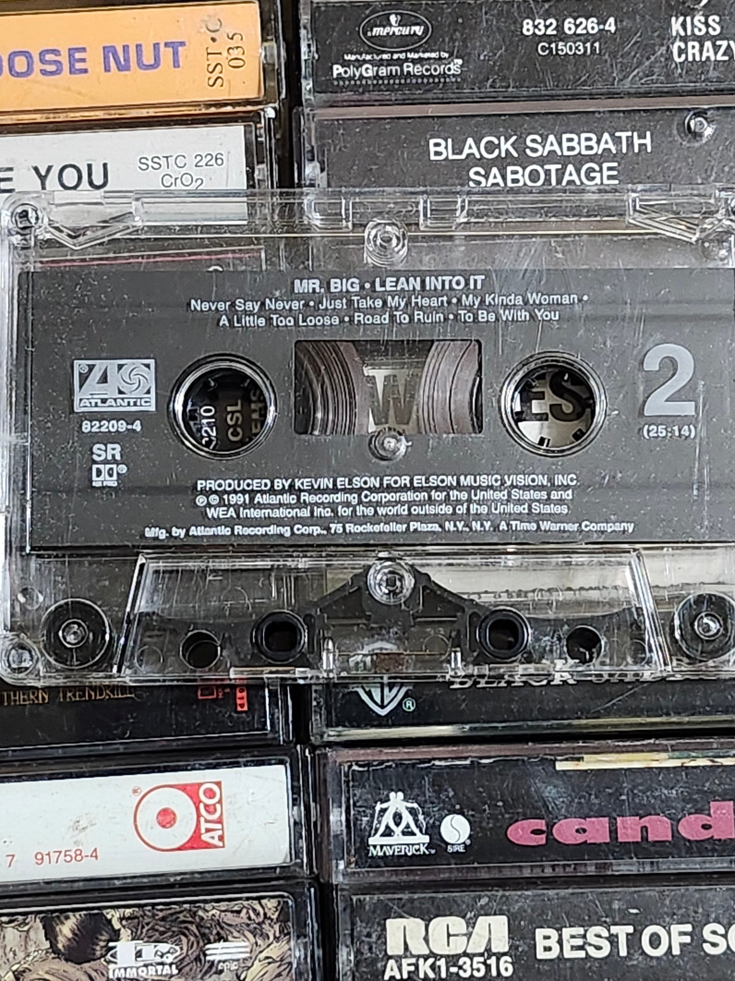 Mr. Big Lean into It Cassette Tape Billy Sheehan
