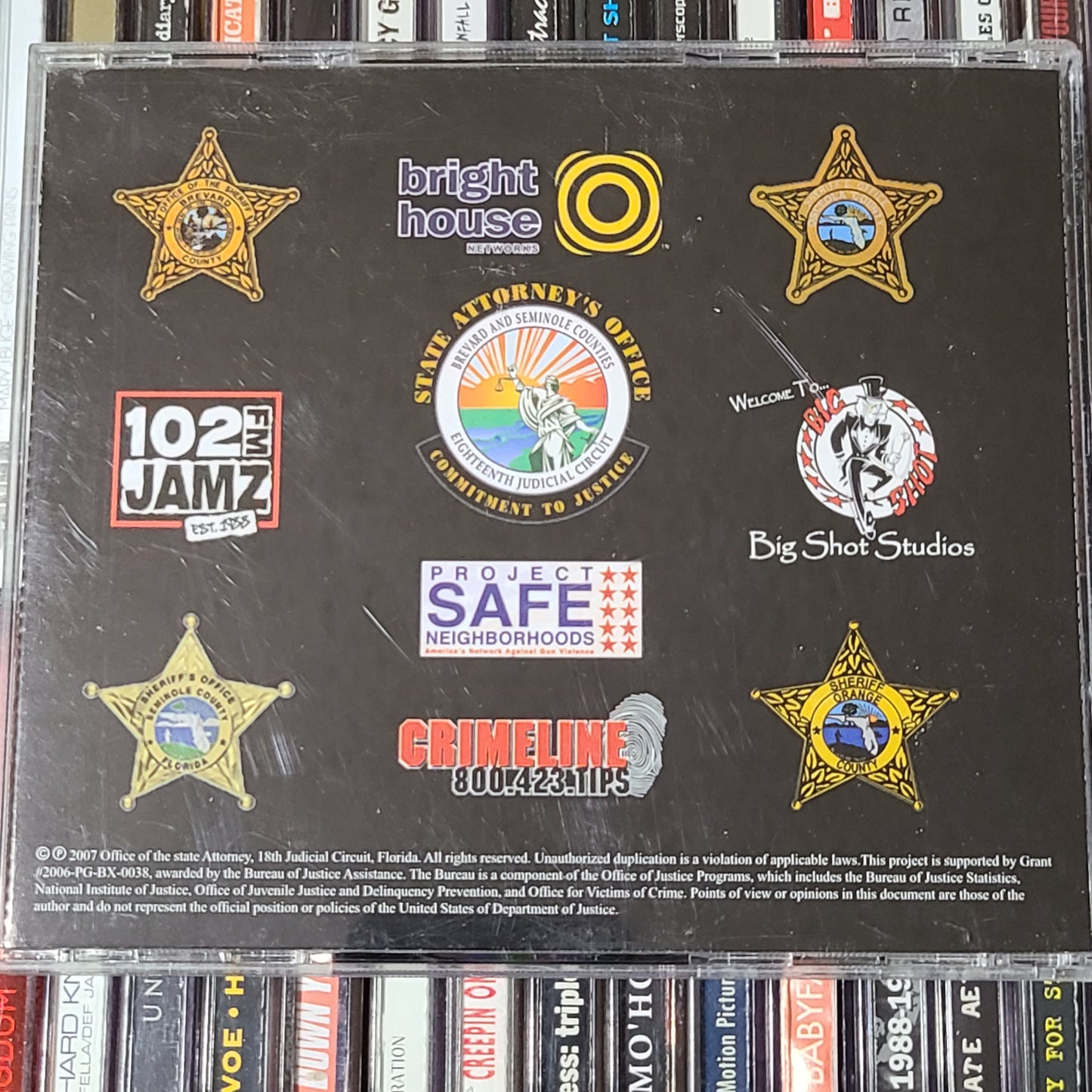 Rap Against Violence Vol 2  CD Florida 2007 Rare HTF OOP Department Of Justice