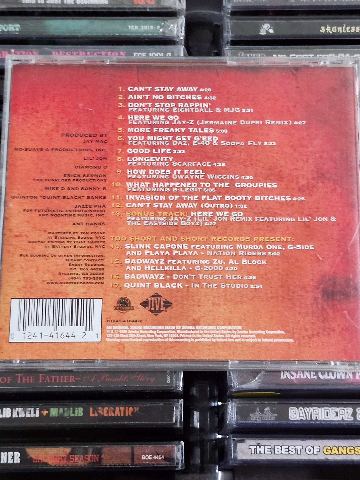 Too $hort - Can't Stay Away CD E-40 Jay-Z Eightball MJG B-Legit Short