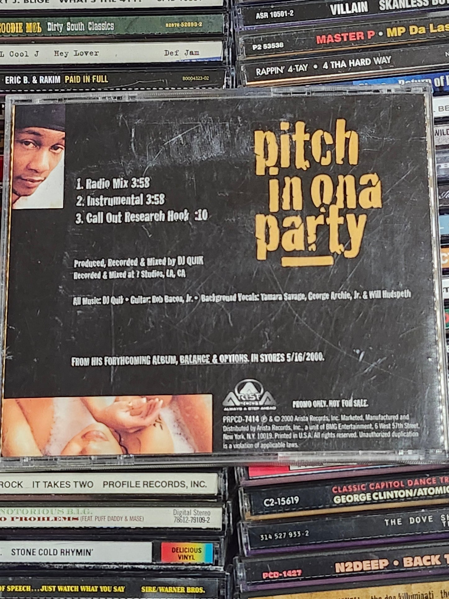 DJ Quik - Pitch In Ona Party CD Single Rare HTF OOP