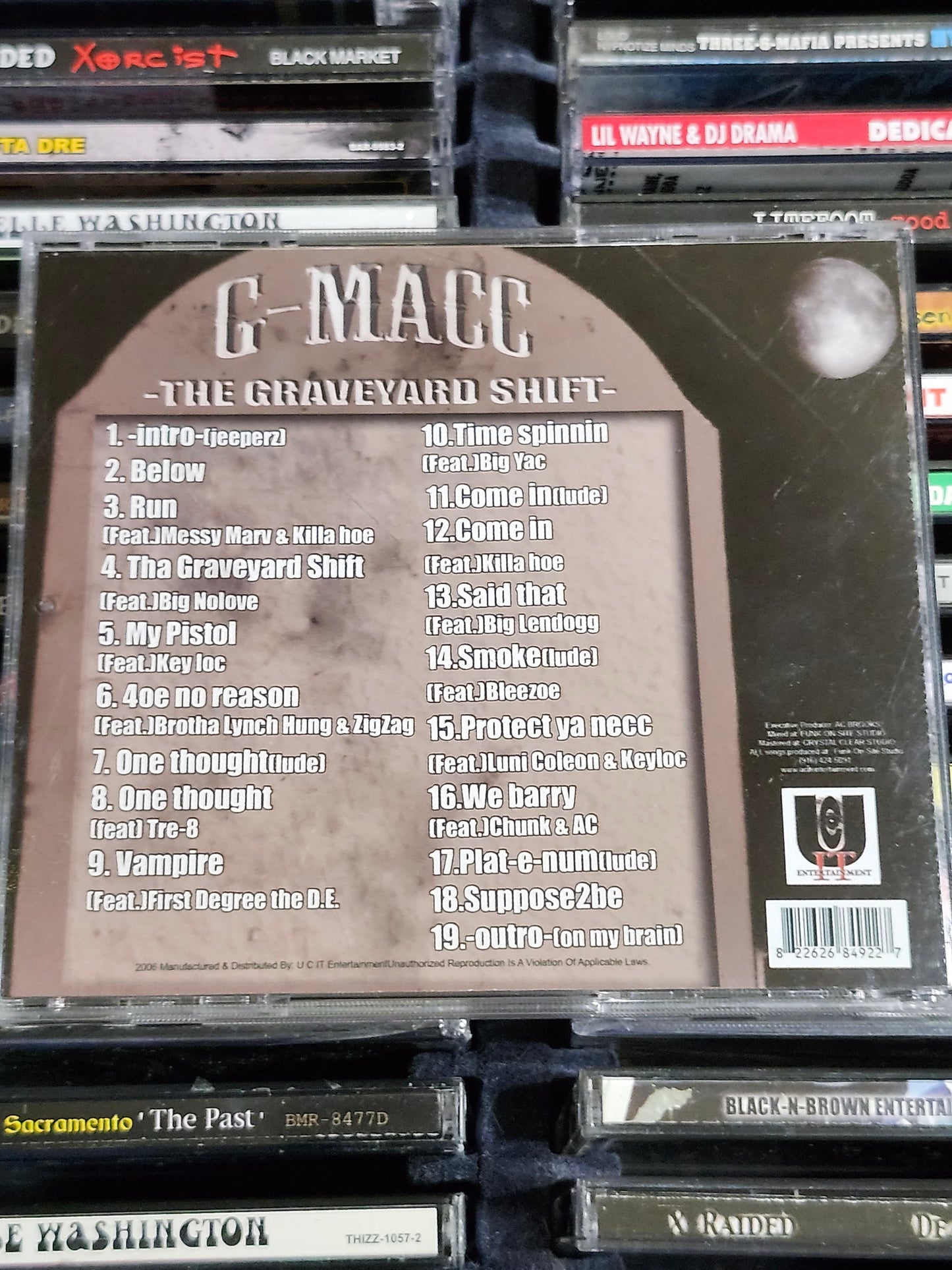 G-Macc The Graveyard Shift CD Messy Marv Brotha Lynch Luni Coleone Rare HTF OOP