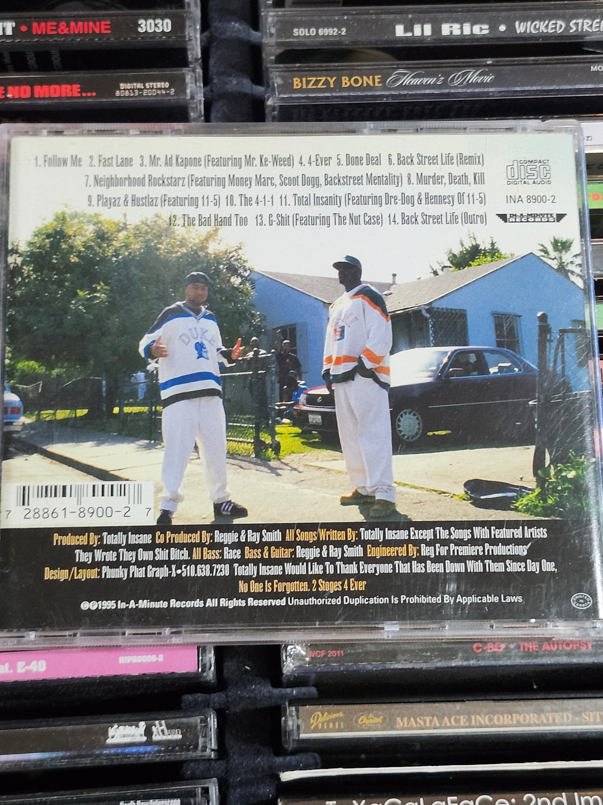 Totally Insane Back Street Life CD In A Minute Records G-Funk Rap Rare HTF OOP
