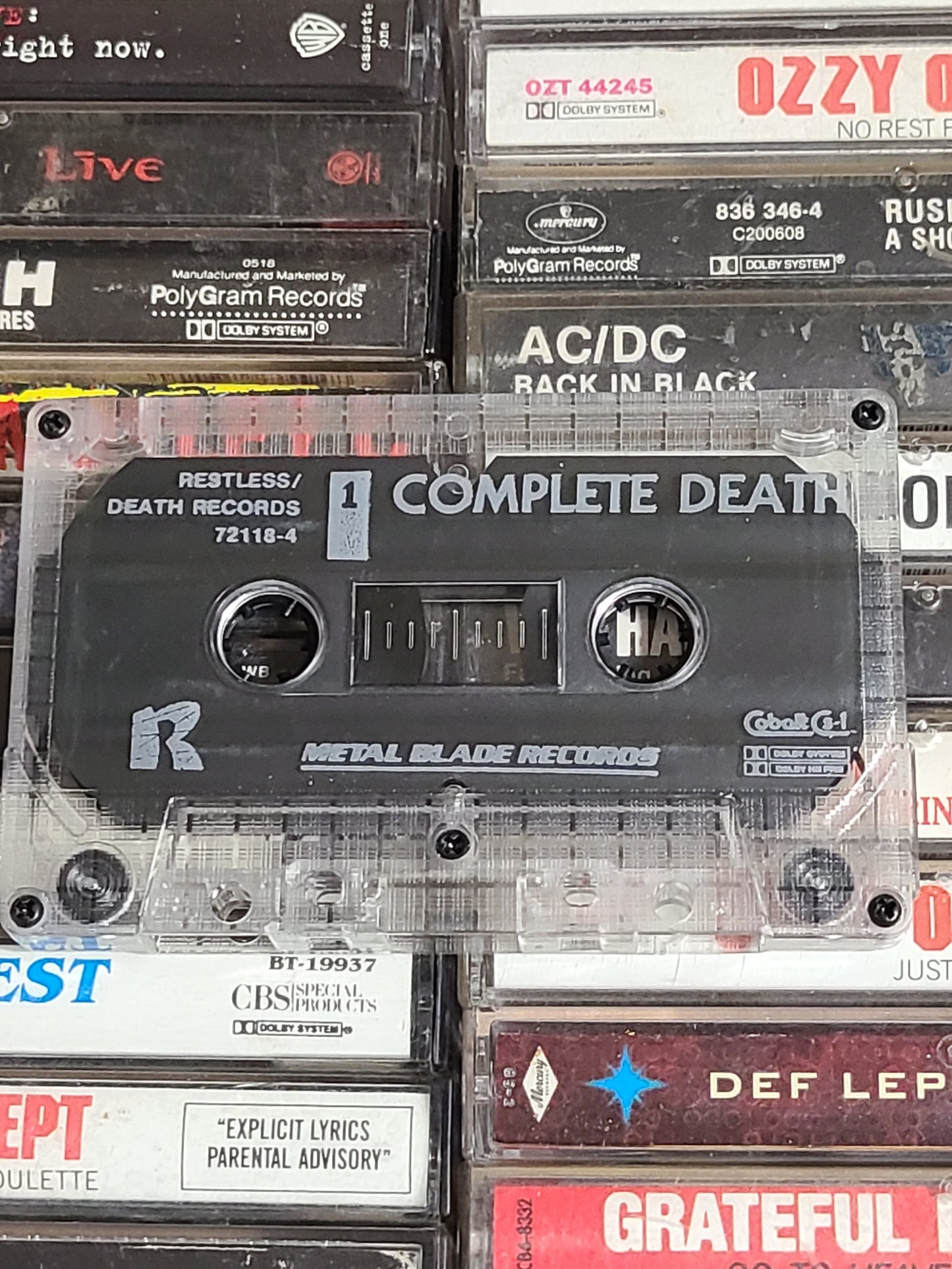 Complete Death Cassette D.R.I Metal Rare HTF OOP