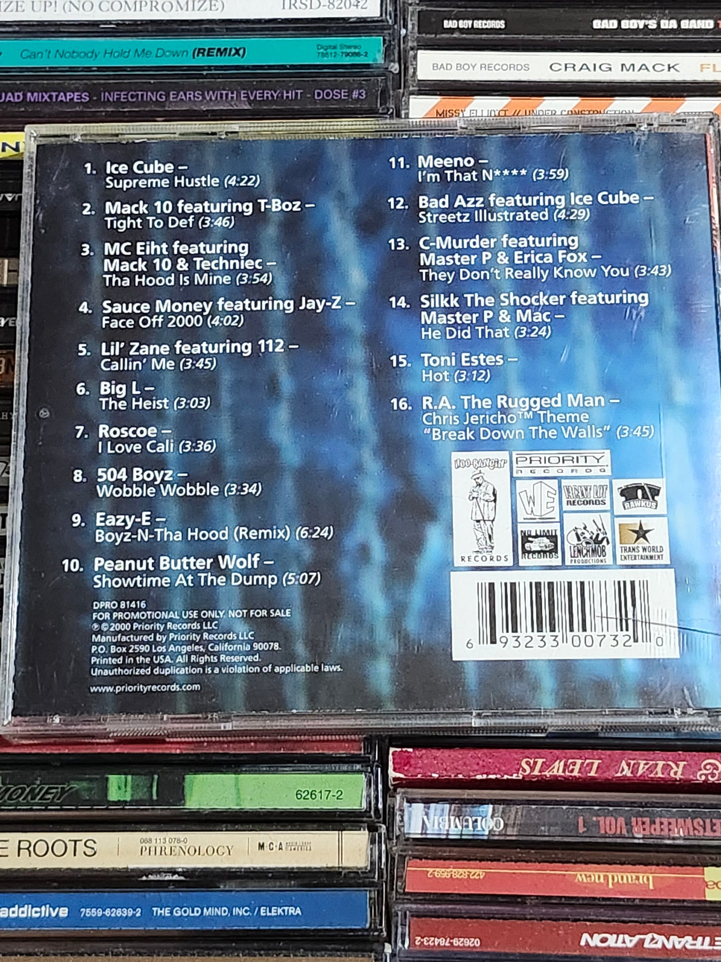 Rap Selects CD Ice Cube Eazy E MC Eiht Mack 10 Big L RA The Rugged Man Master P