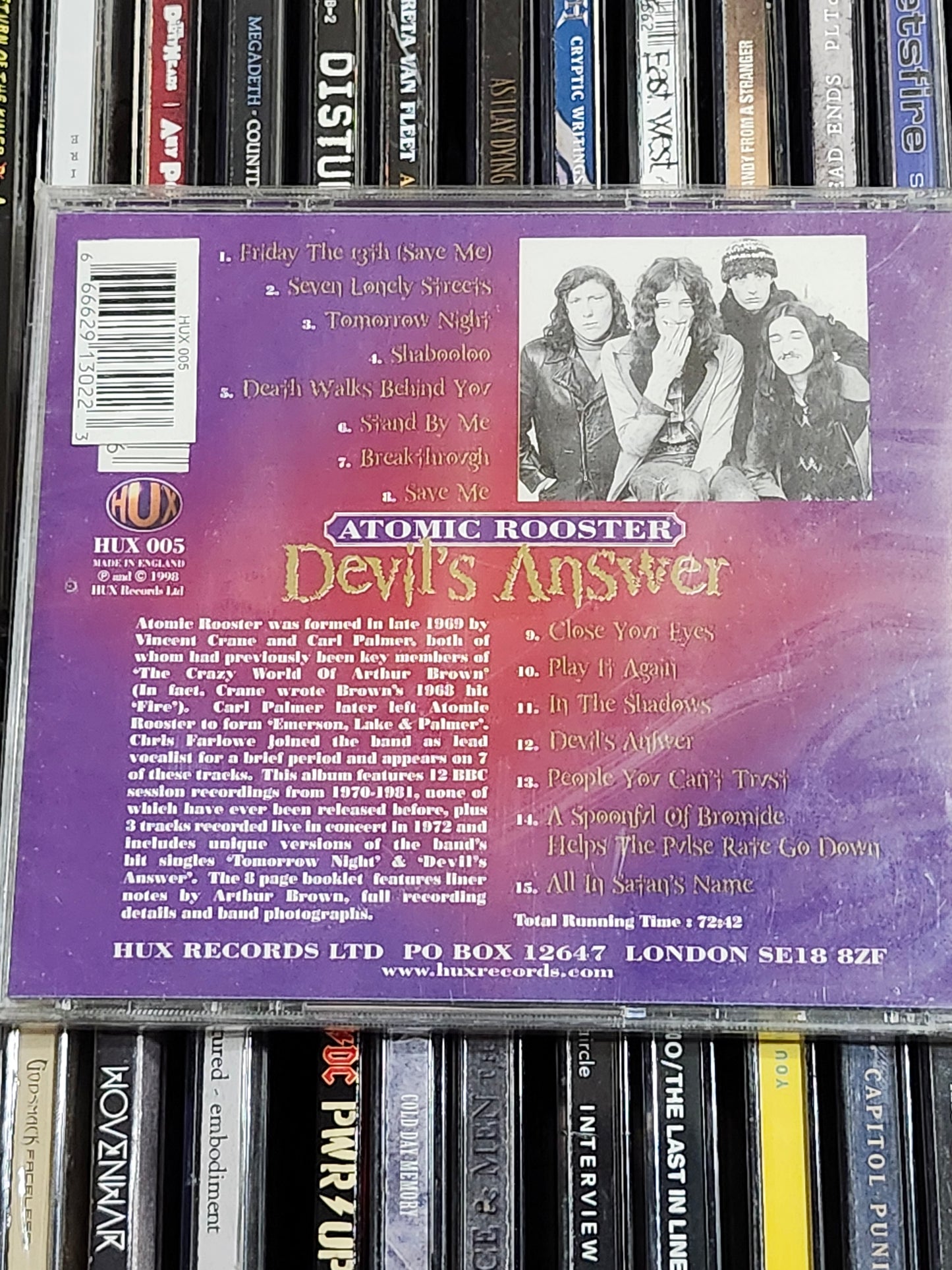 Atomic Rooster Devil's Answer CD New Rare HTF OOP