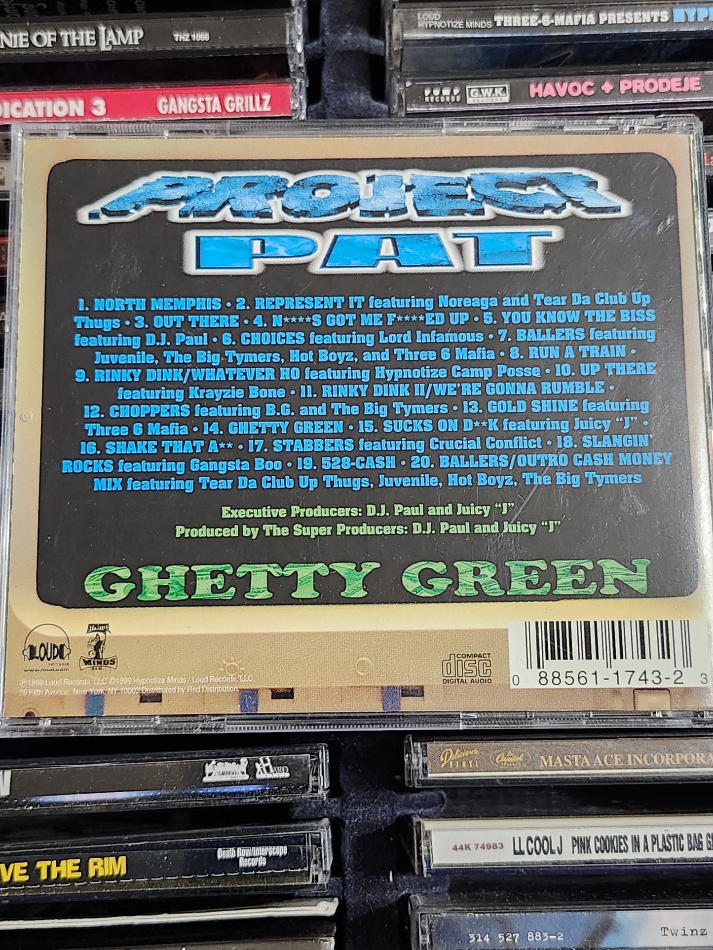 Project Pat Ghetty Green CD Hypnotize Minds Rare HTF OOP  Big Tymers Hot Boyz