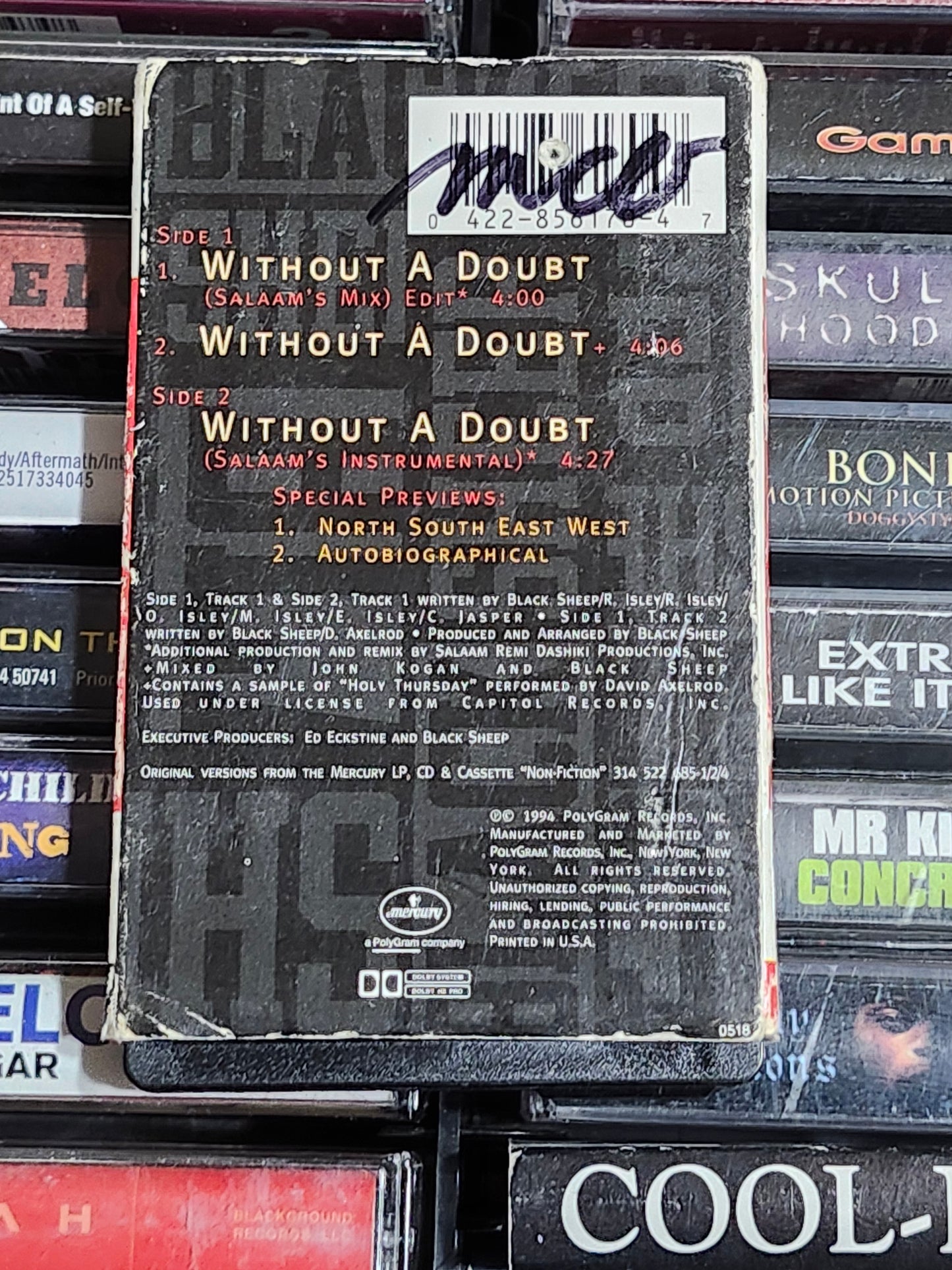 Black Sheep Wihout A Doubt Rap/Hip Hop Cassette Single
