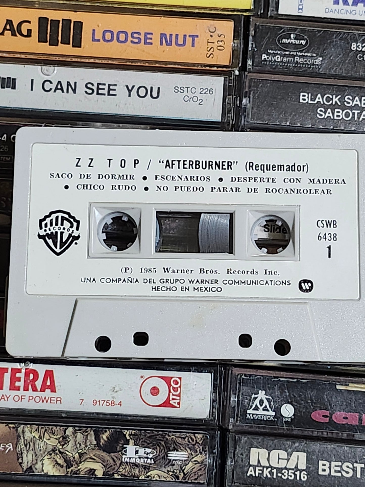 ZZ Top Afterburner Cassette Tape Import Rare OOP HTF Mexico