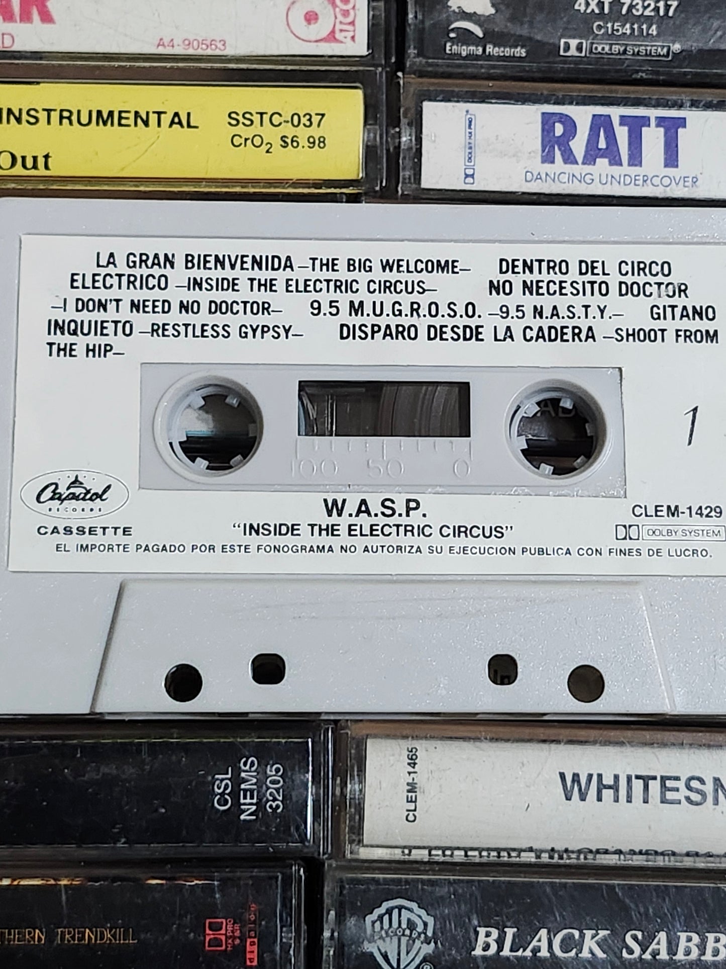 W.A.S.P. - Inside The Electric Circus Cassette Rare Import Mexico WASP OOP HTF