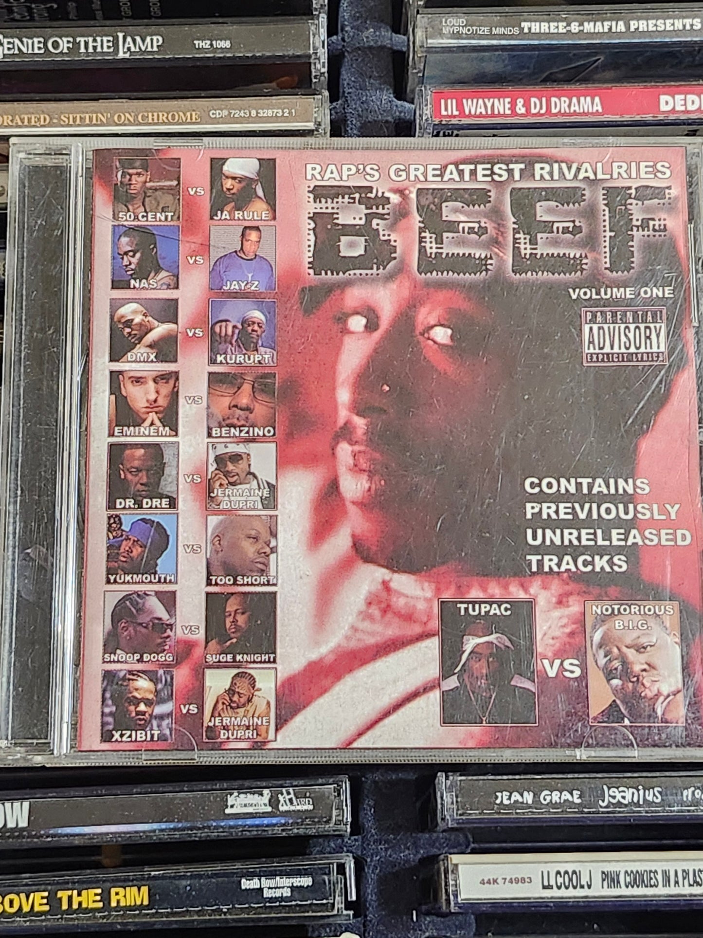 Raps's Greatest Rivalries Beef CD 2pac Biggie Jay-Z Eminem Nas Mac Mall Rare HTF