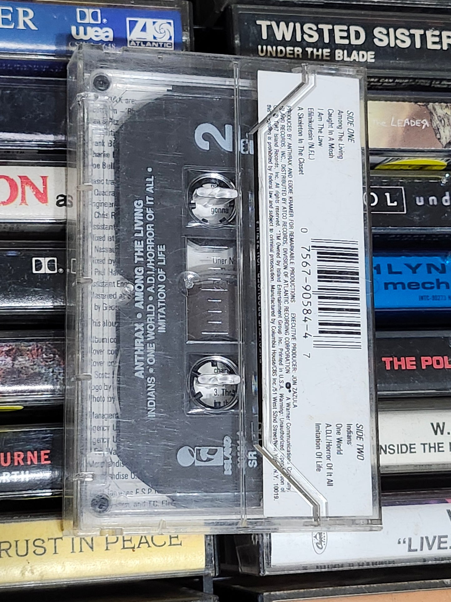 Anthrax Among the Living Album Cassette Metal