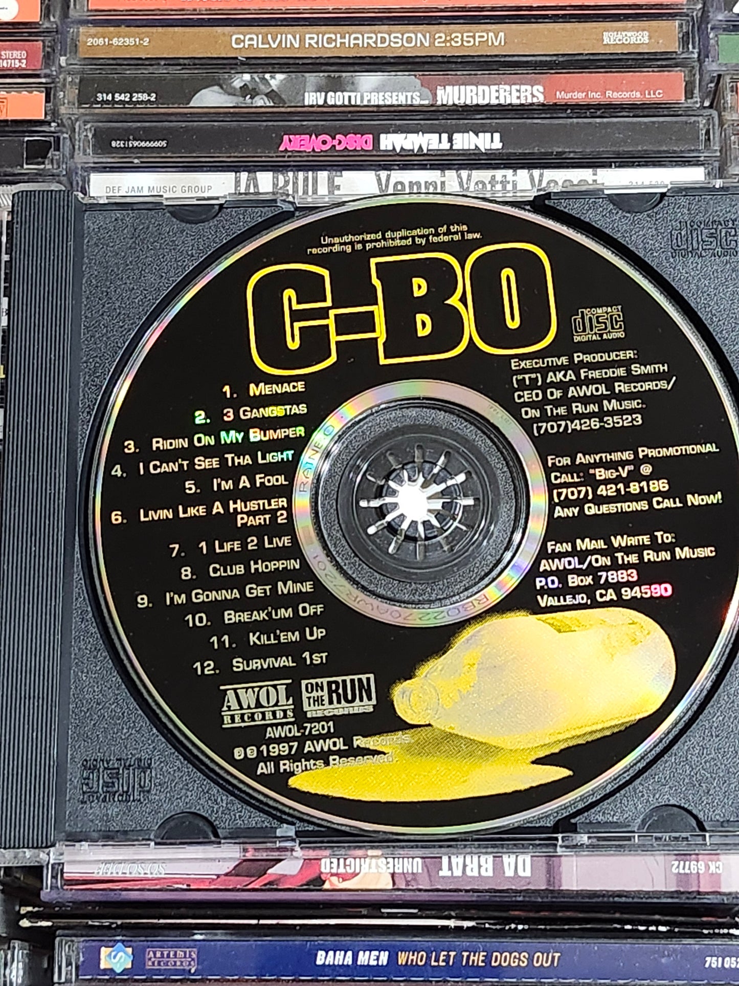 C-Bo One Life 2 Live CD AWOL Sacramento Norcal Rap Rare HTF OOP West Coast Cali