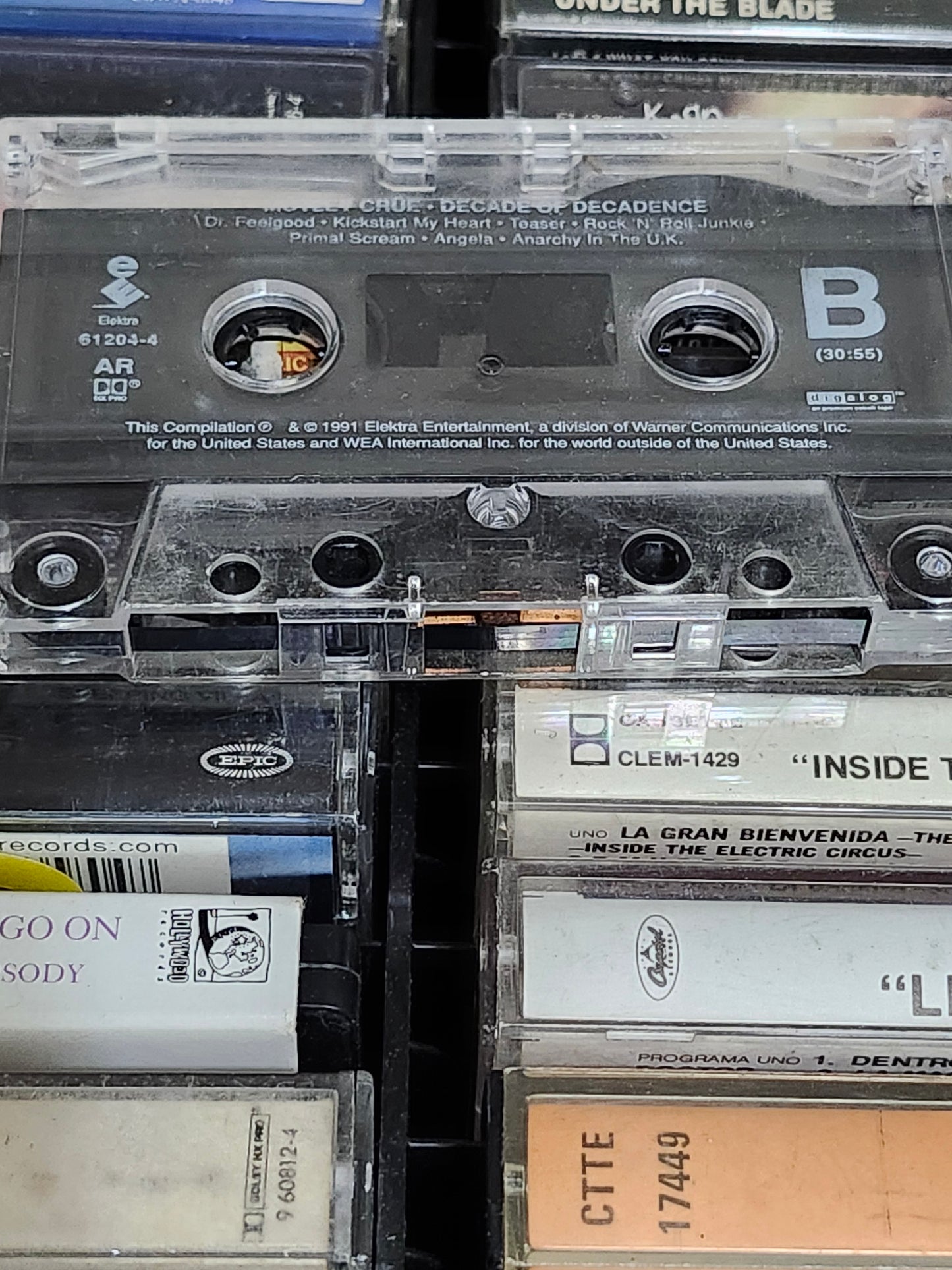 Motley Crue Decade Of Decadence '81-'91 Cassette Tape