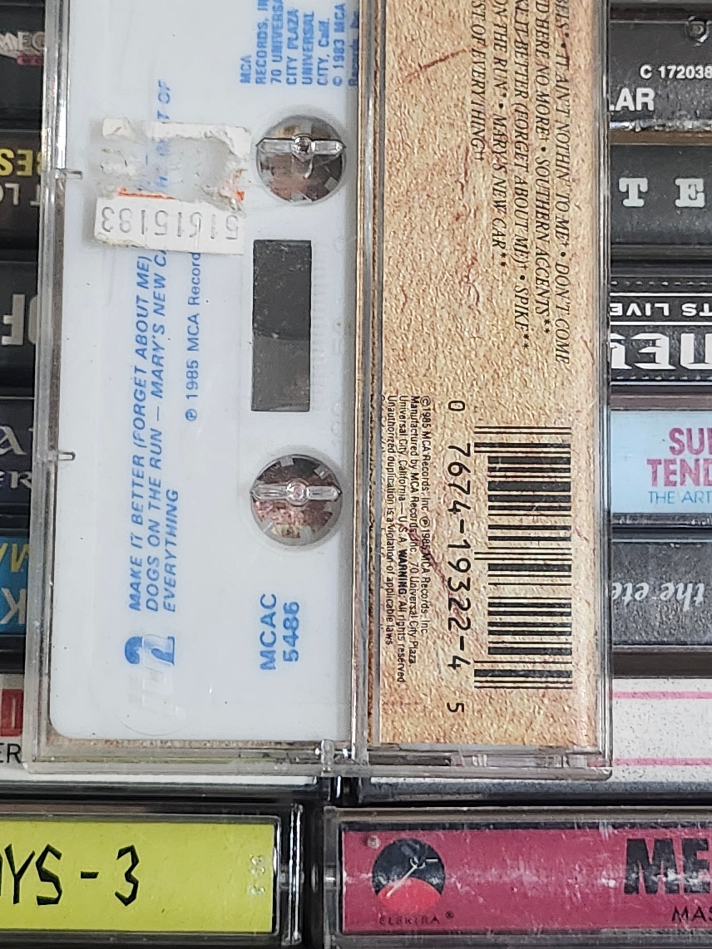 Tom Petty & The Heartbreakers Southern Accents Cassette