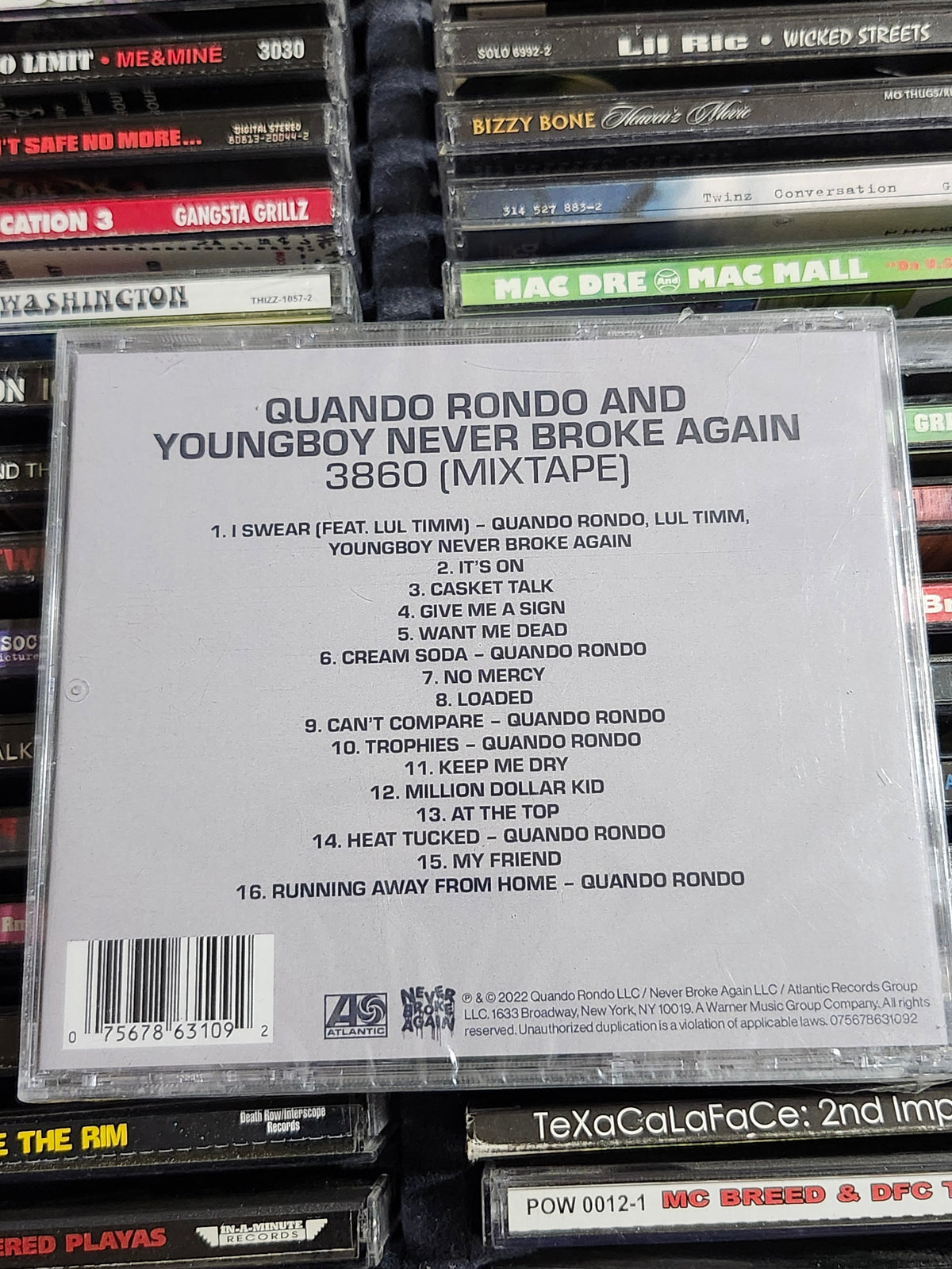 Quando Rondo x Youngboy Never Broke Again - 3860 CD Mixtape New