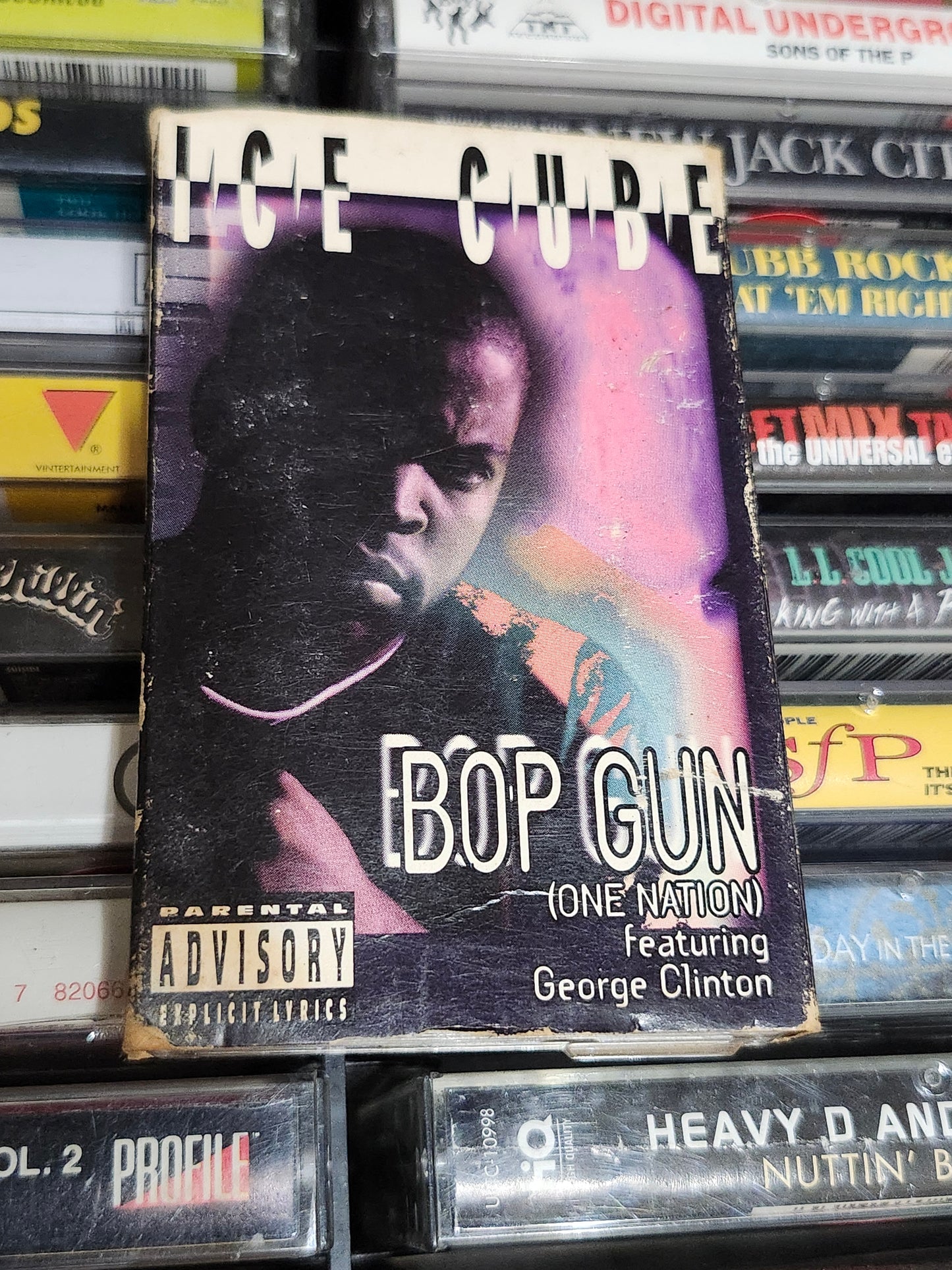 Ice Cube ‎Bop Gun (One Nation) Rap Cassette Single 1994 featuring George Clinton