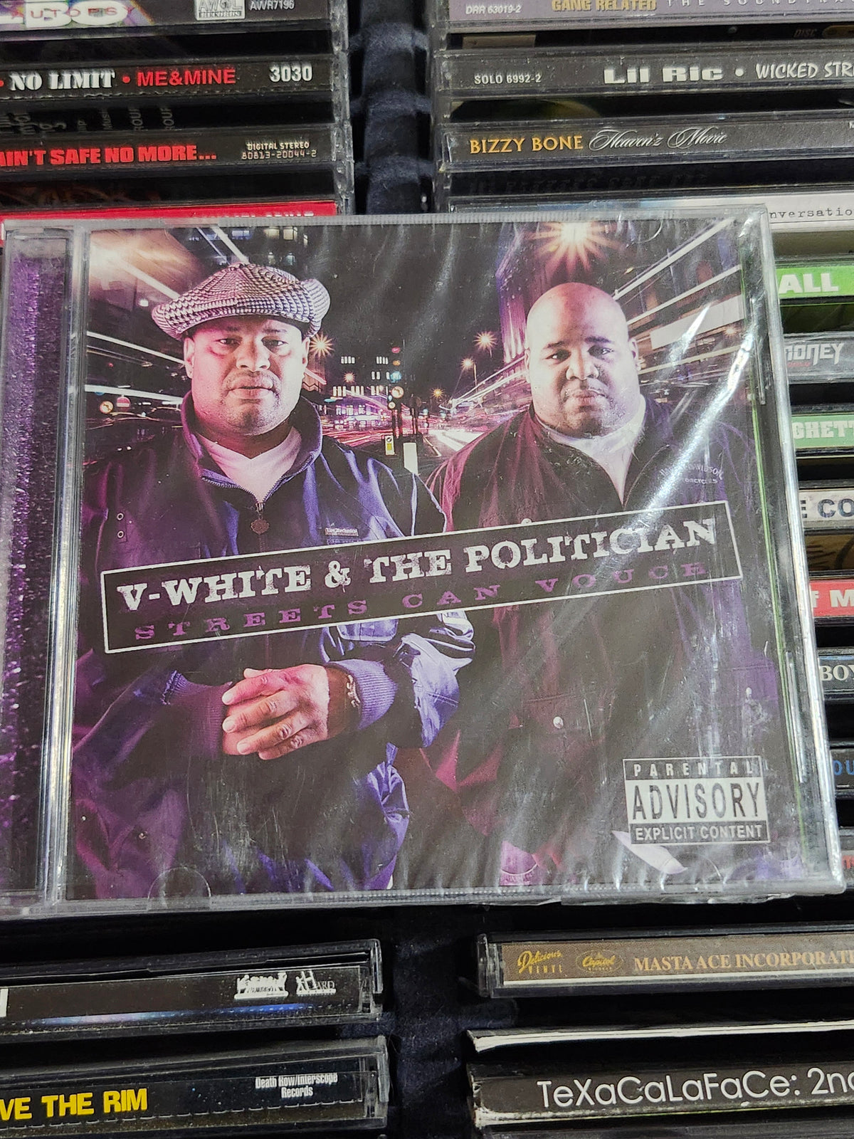 V-White & The Politician - Streets Can Vouch CD Rare HTF OOP Bay Area