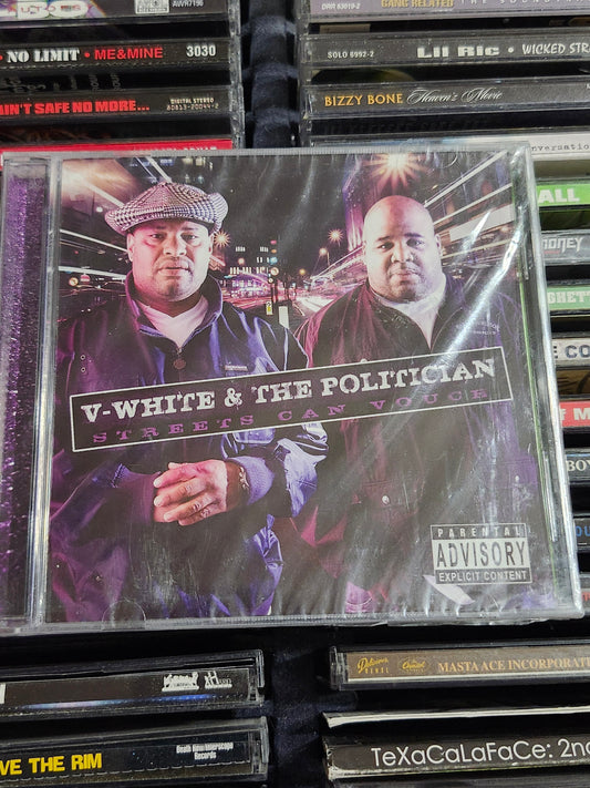 V-White & The Politician - Streets Can Vouch CD Rare HTF OOP Bay Area