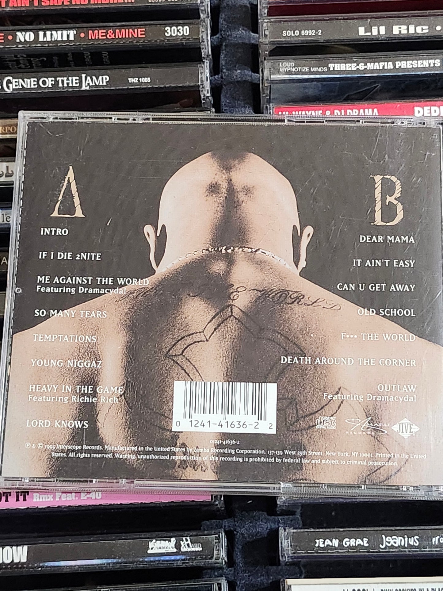 2pac Me Against the World CD