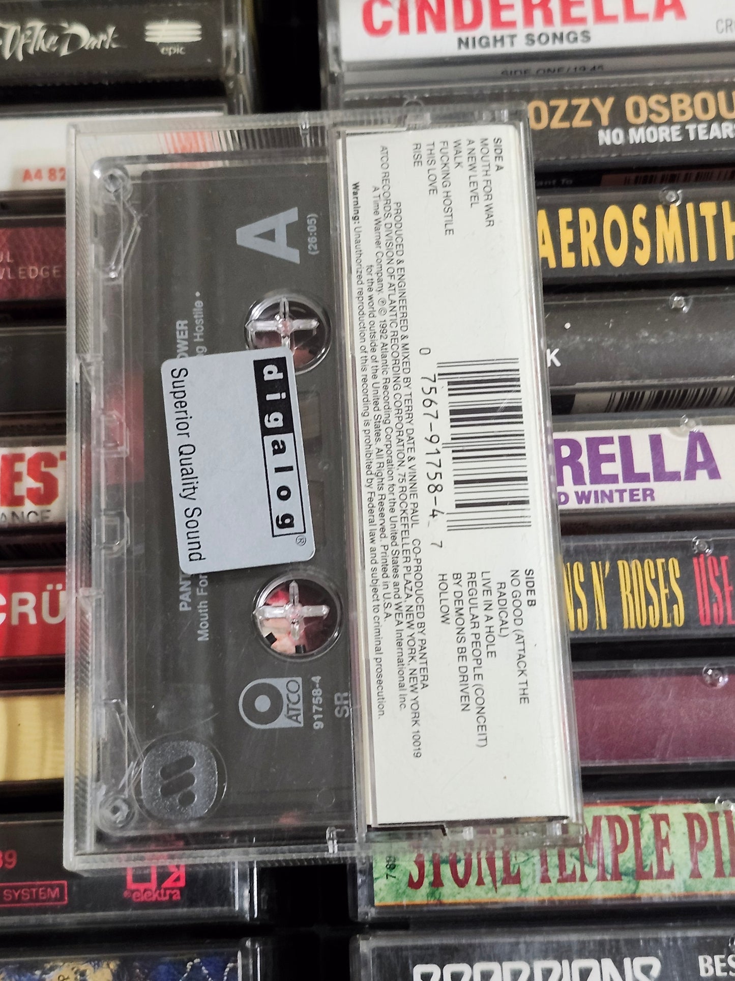 Pantera Vulgar Display of Power Cassette