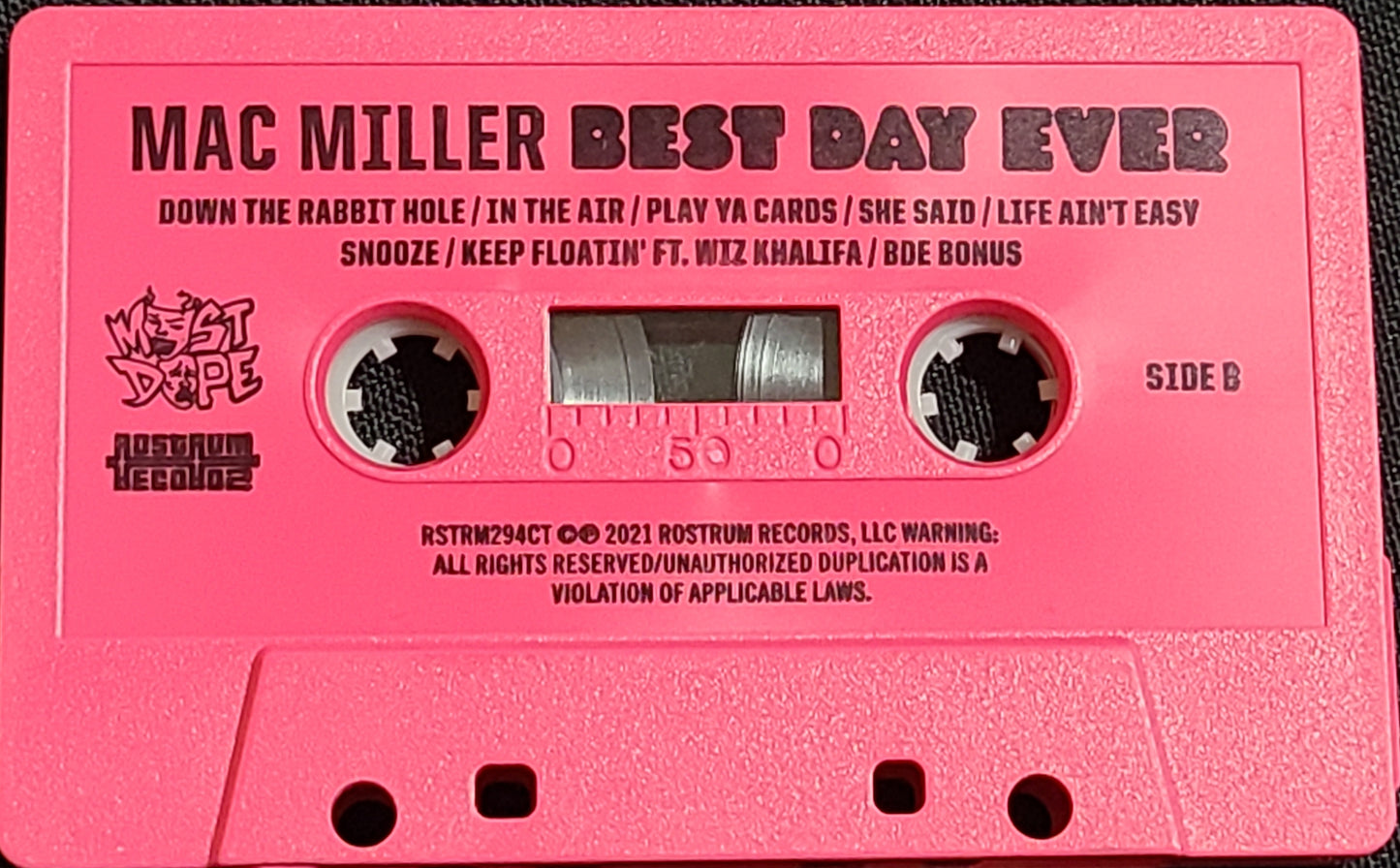 Mac Miller Best Day Ever Cassette Tape