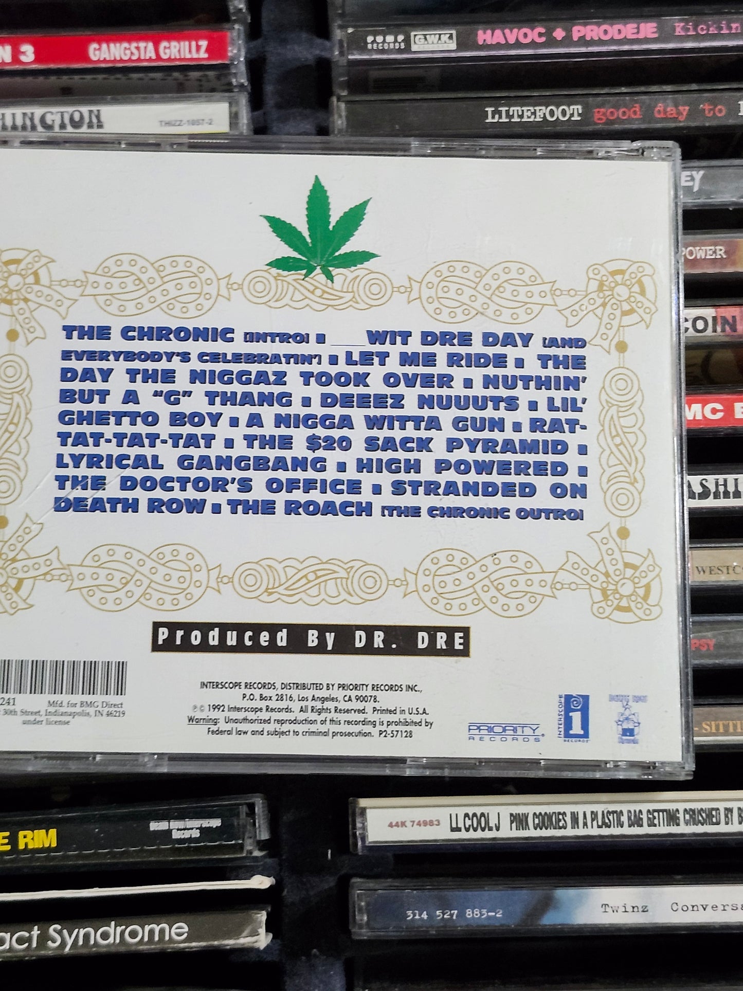 Dr. Dre : The Chronic CD Snoop Dogg Nate Dogg Pound Death Row
