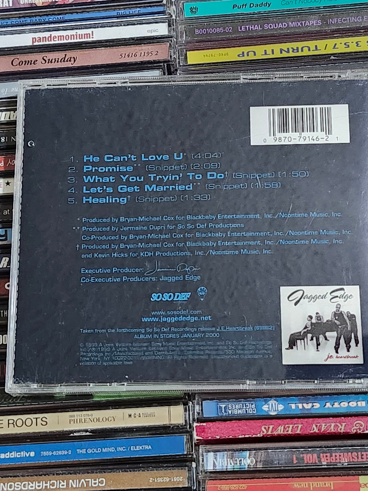 Jagged Edge He Can't Love U CD Single Sampler Promo Jermaine Dupri JD