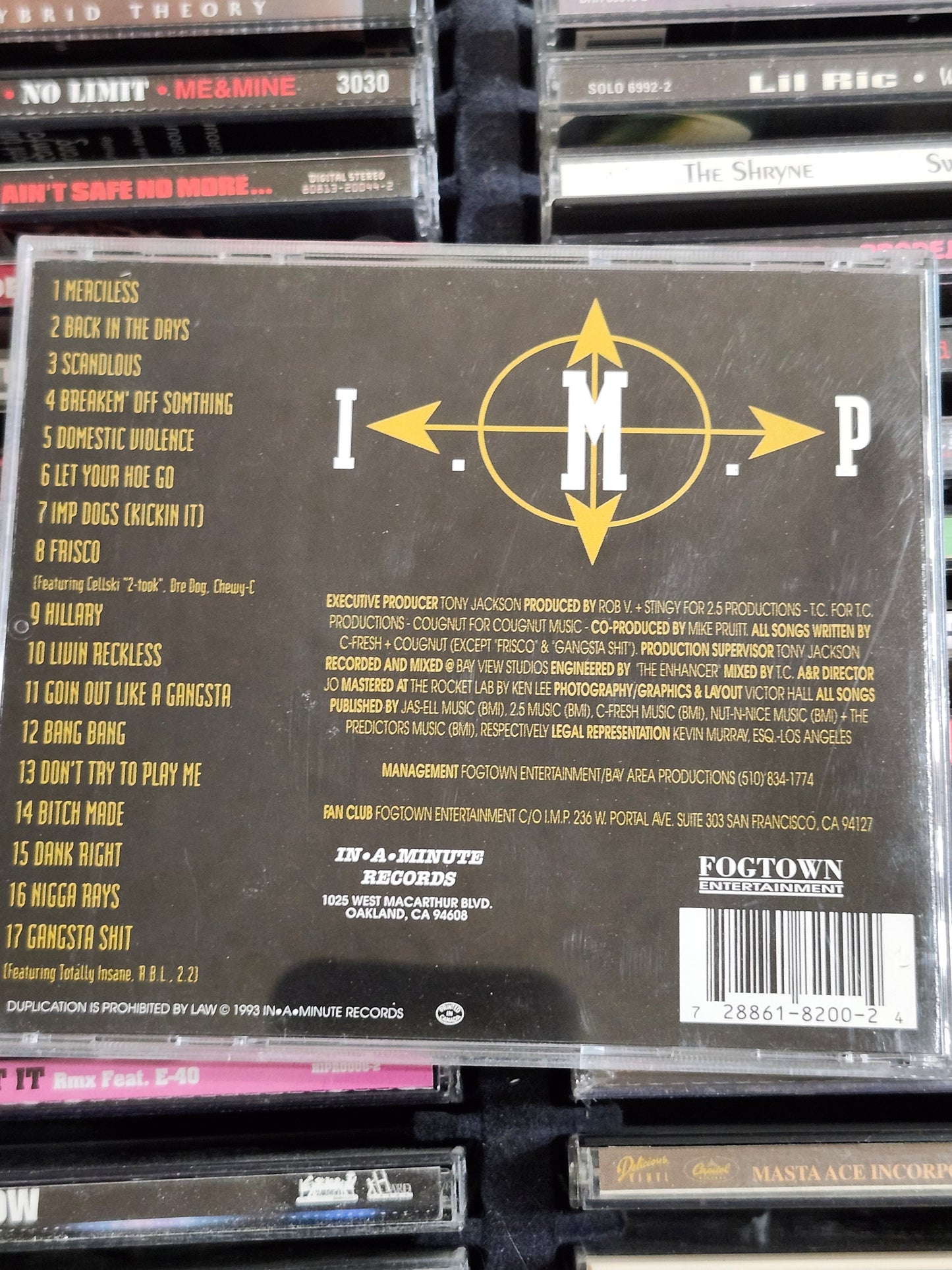 I.M.P. ‎– Back In The Days CD Rare HTF OOP Ill Mannered Playas IMP