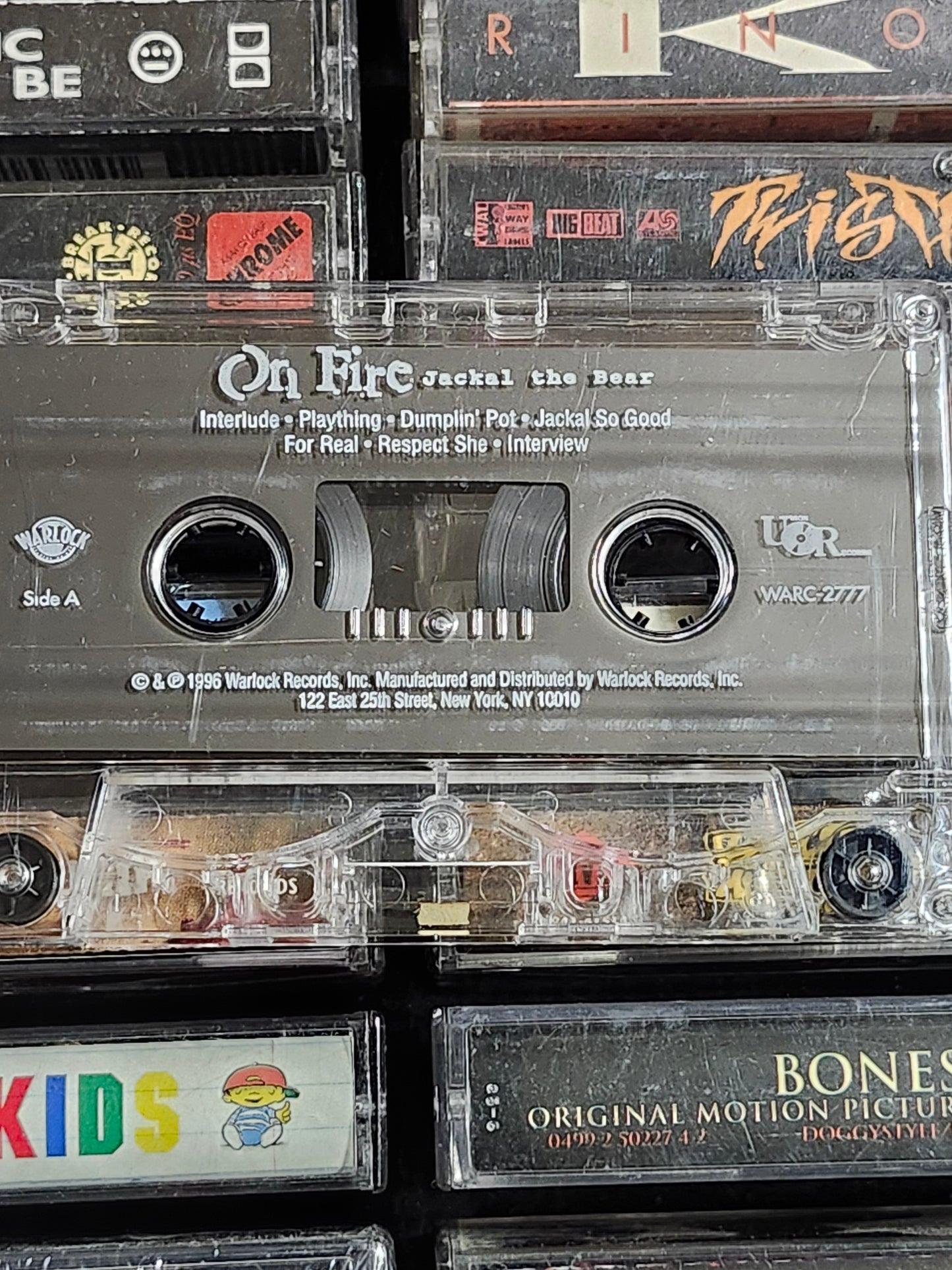 Jackal The Bear - On Fire Cassette Tape Rap Hip Hop Rare HTF OOP