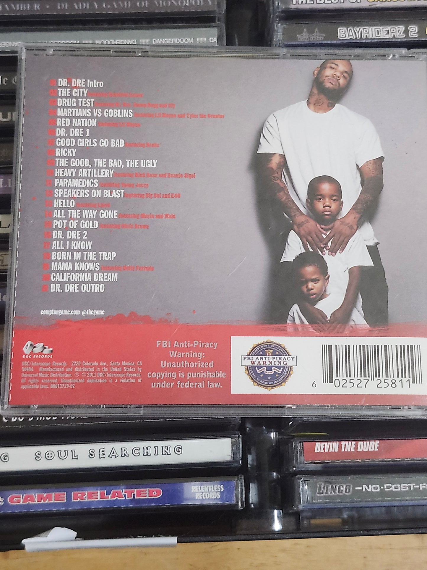 The Game: The R.E.D. Album CD Red Kendrick Lamar Jeezy Tyler Lil Wayne