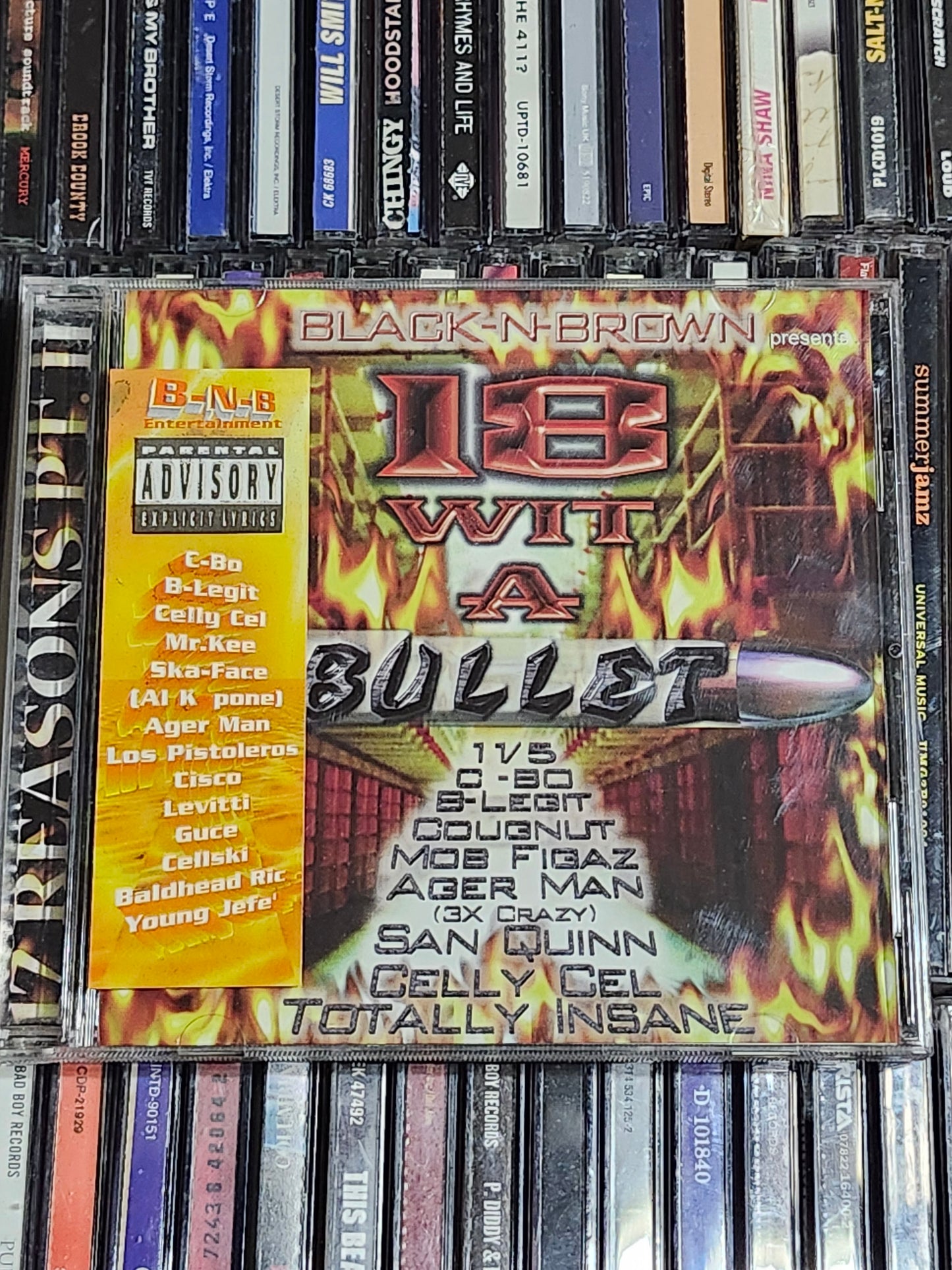 Black-N Brown 18 Wit A Bullet CD Rare C-Bo Cougnut B-Legit Celly Cel San Quinn